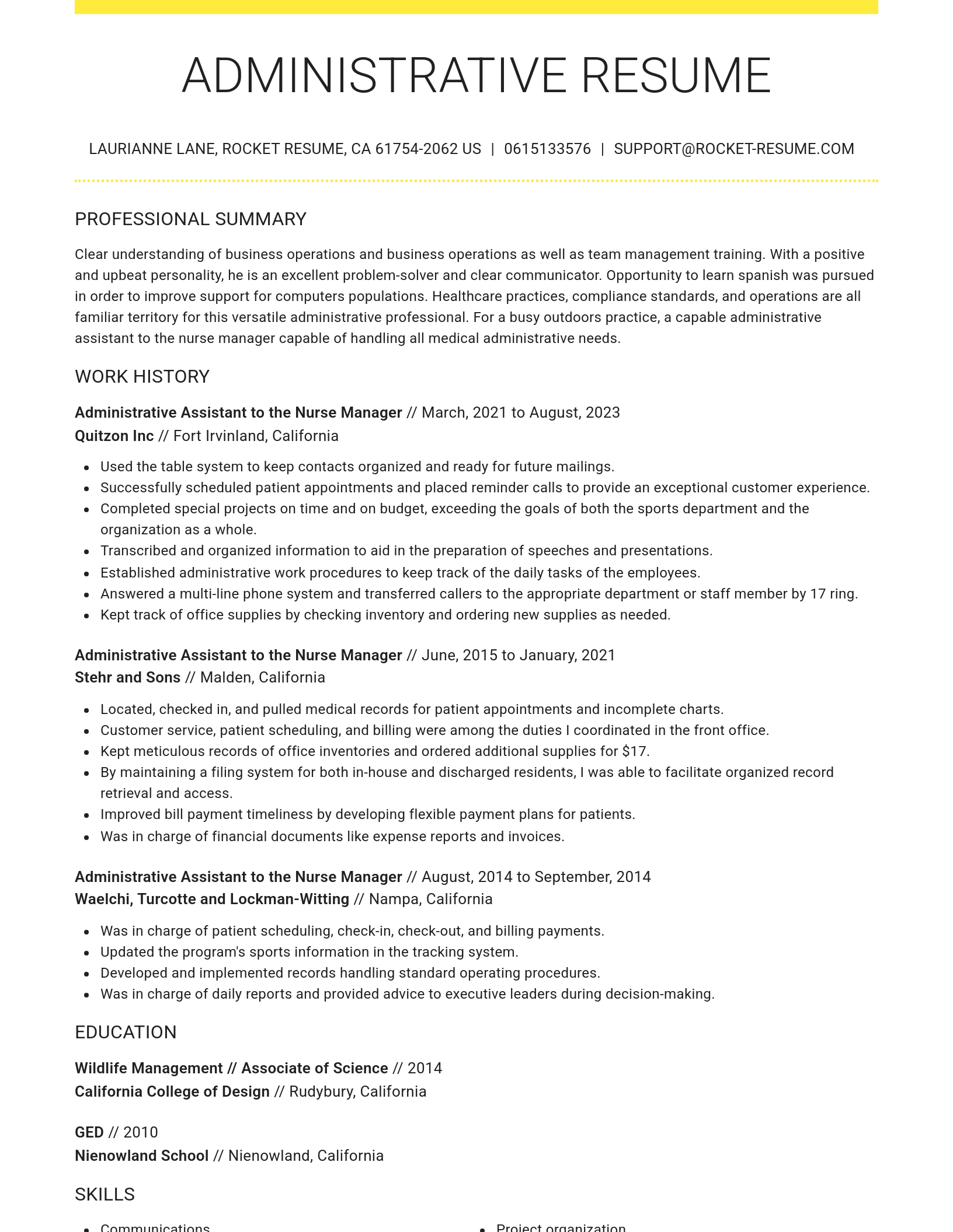 Grand resume template