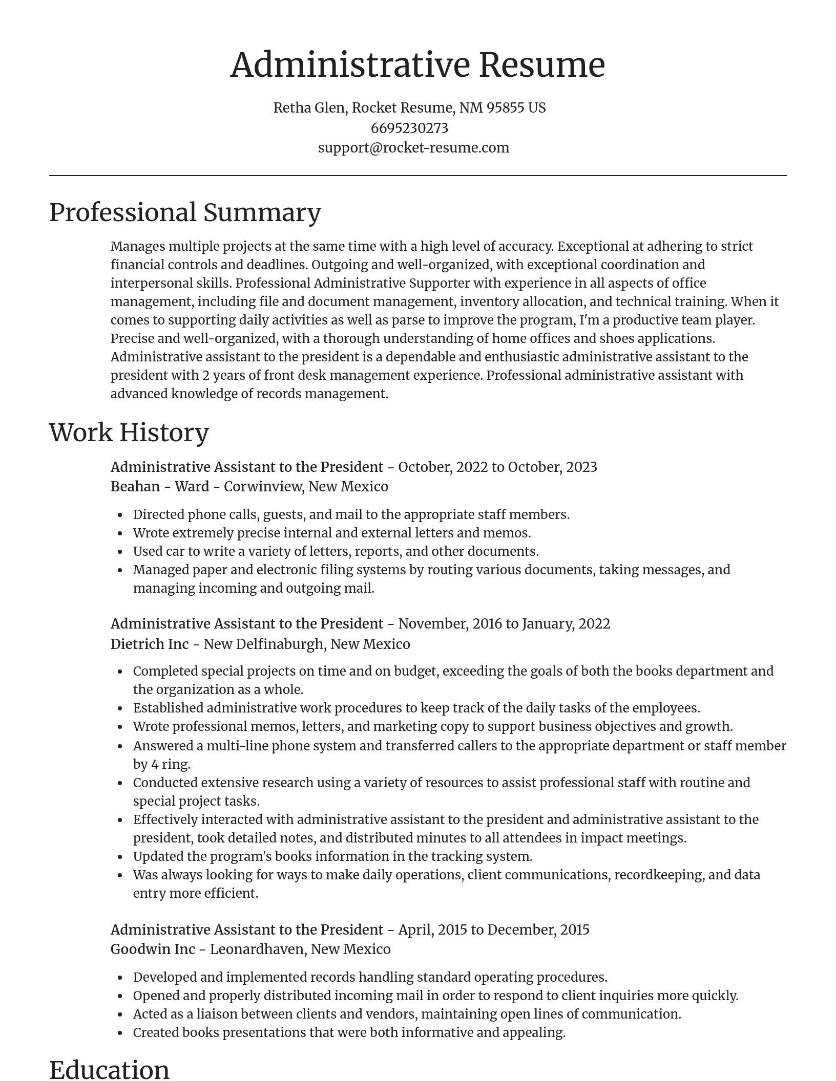Focal Point resume template
