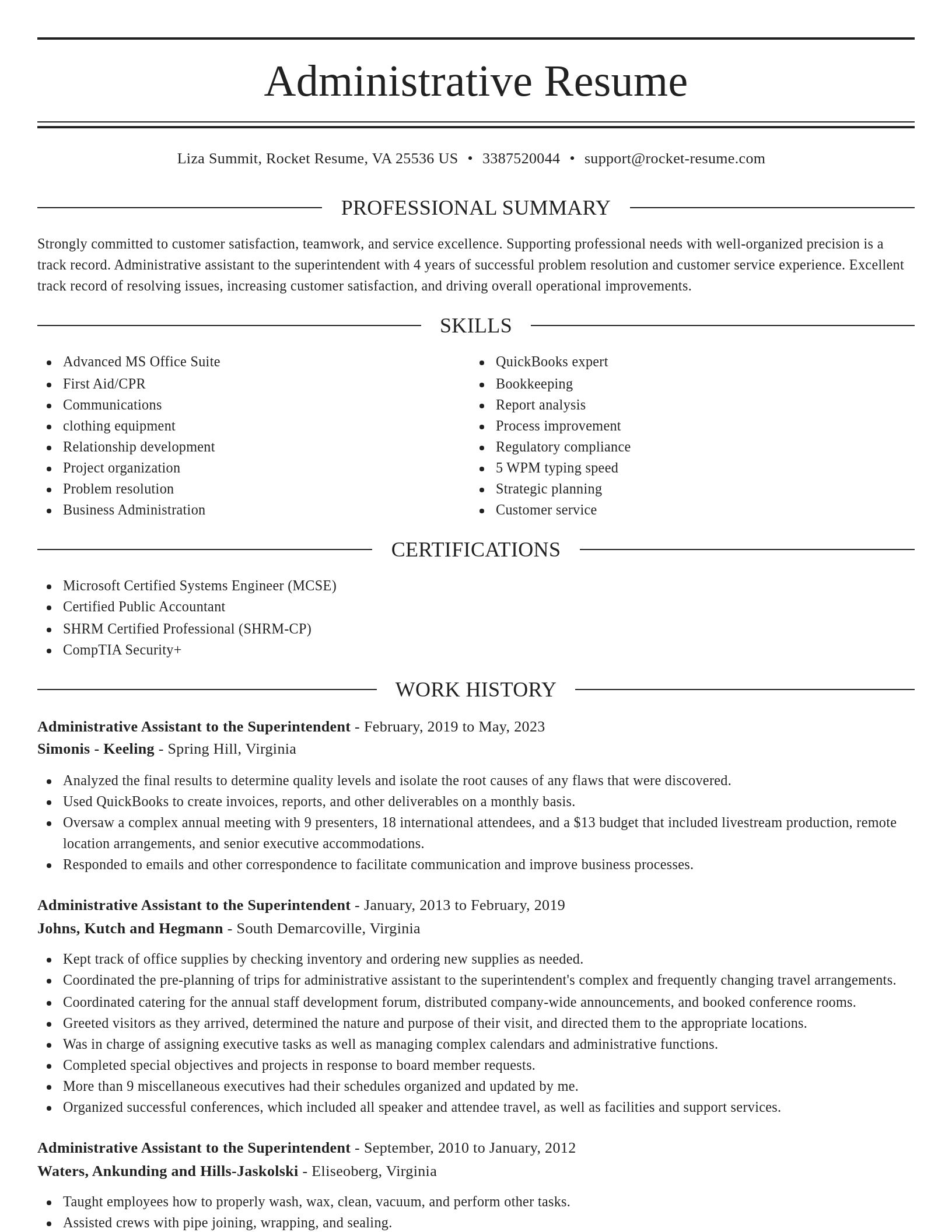 Elegant resume template