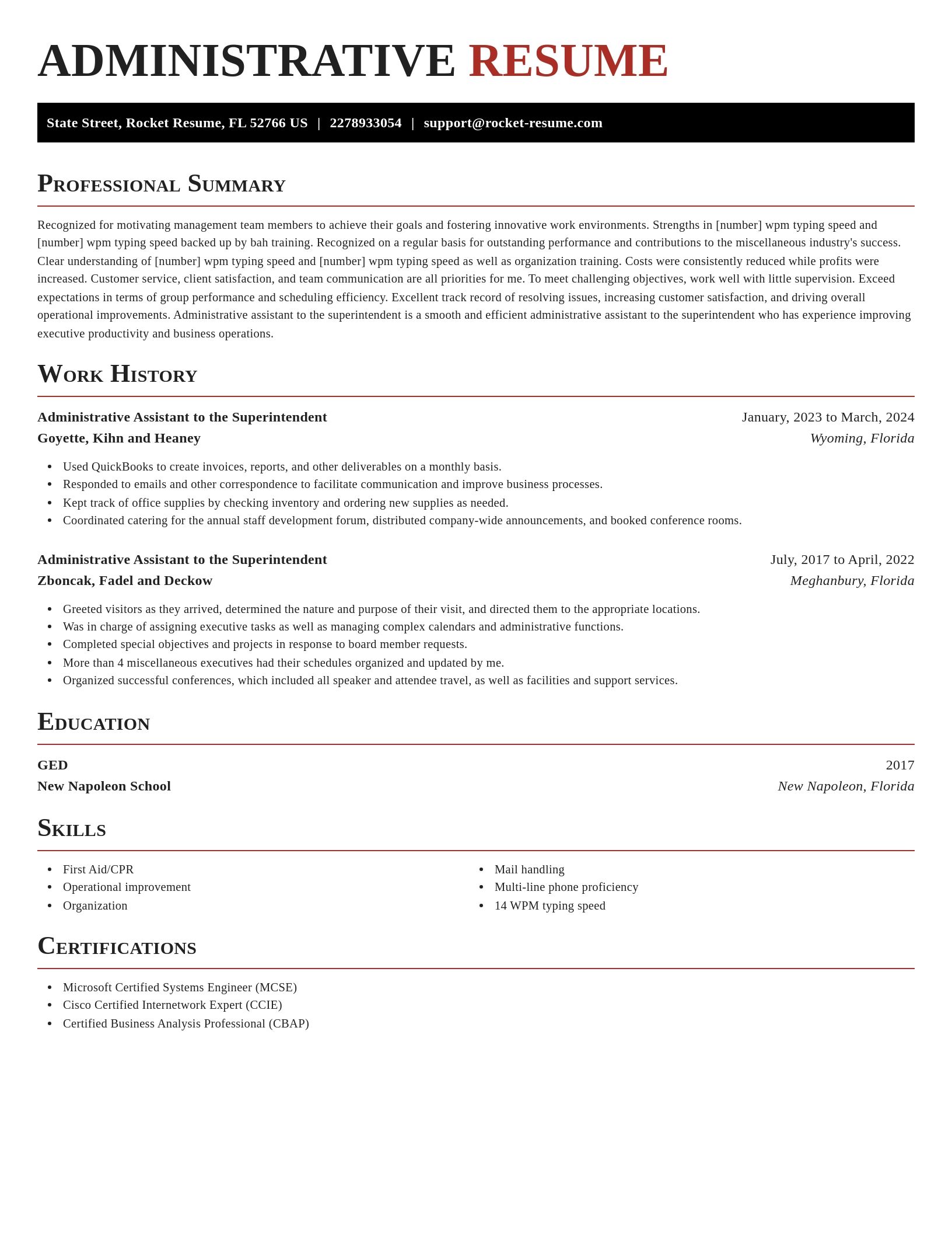 Exquisite resume template