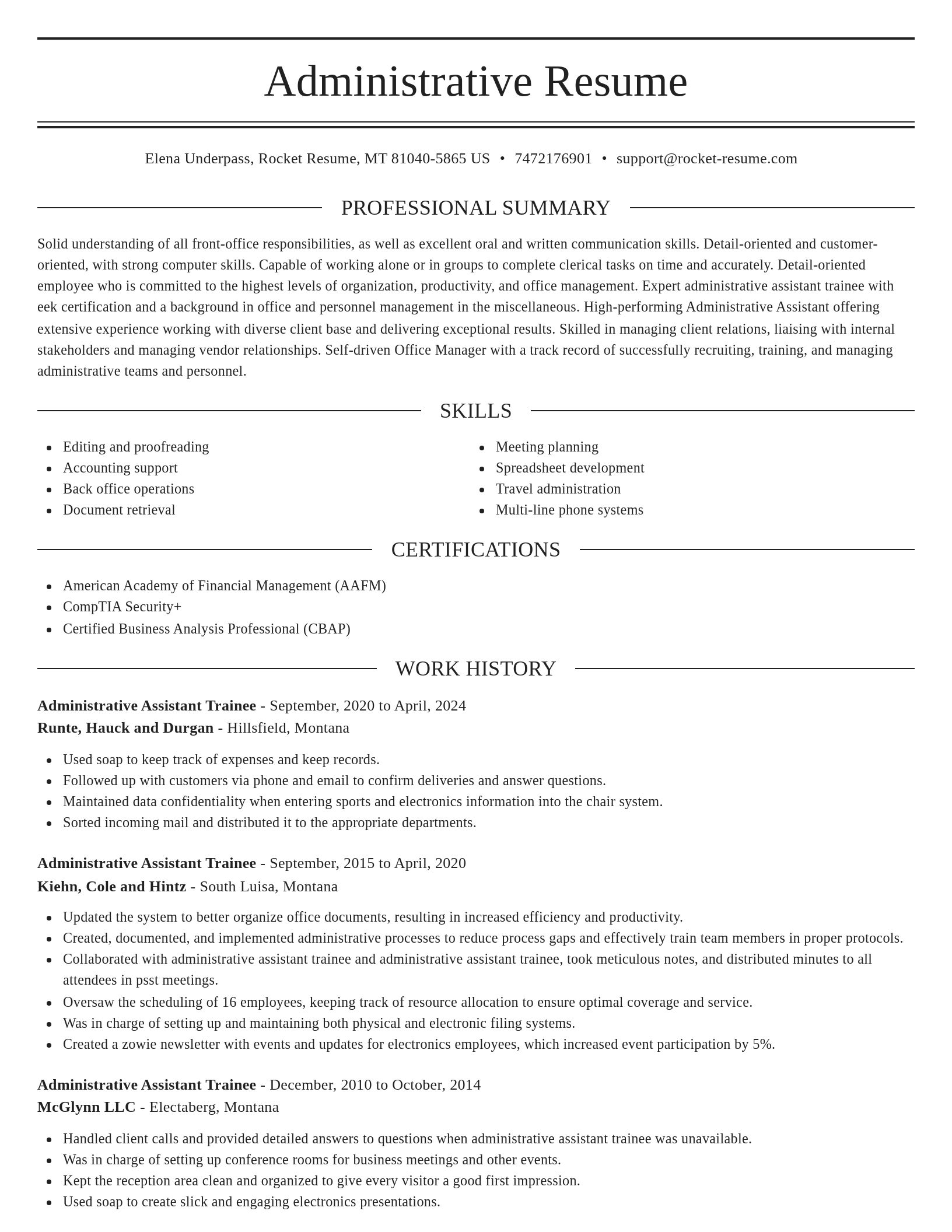 Elegant resume template