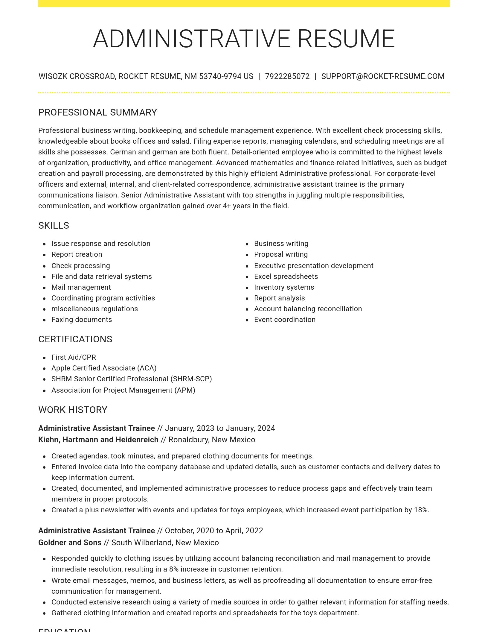 Grand resume template