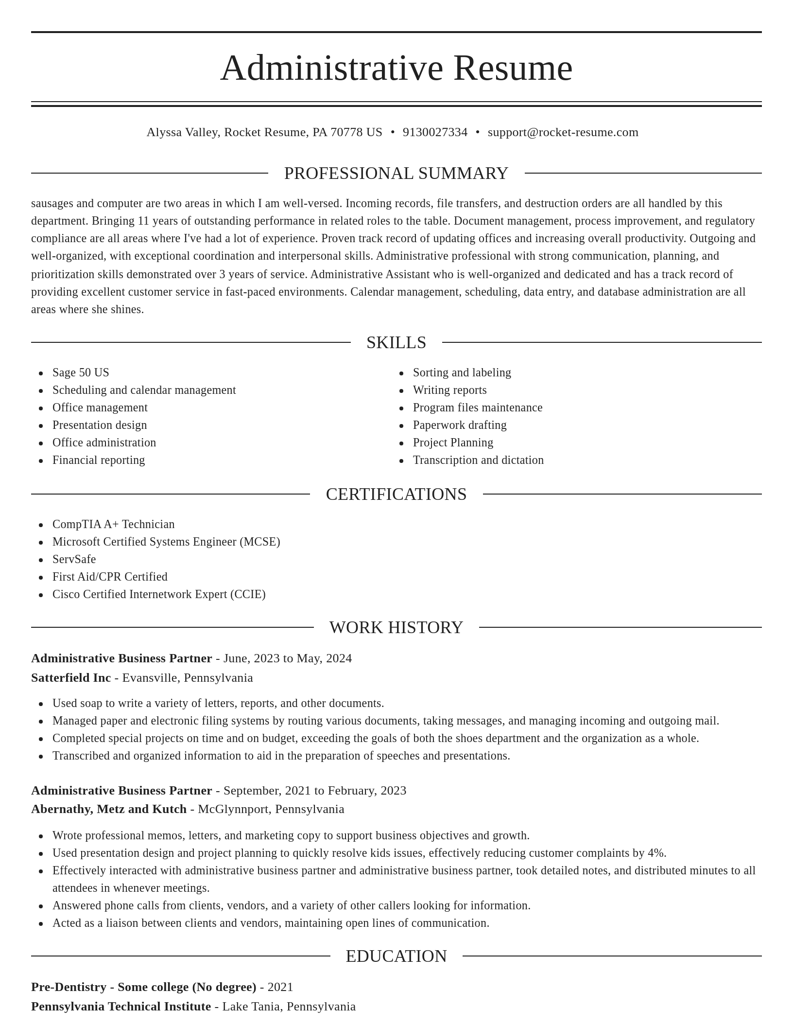 Elegant resume template