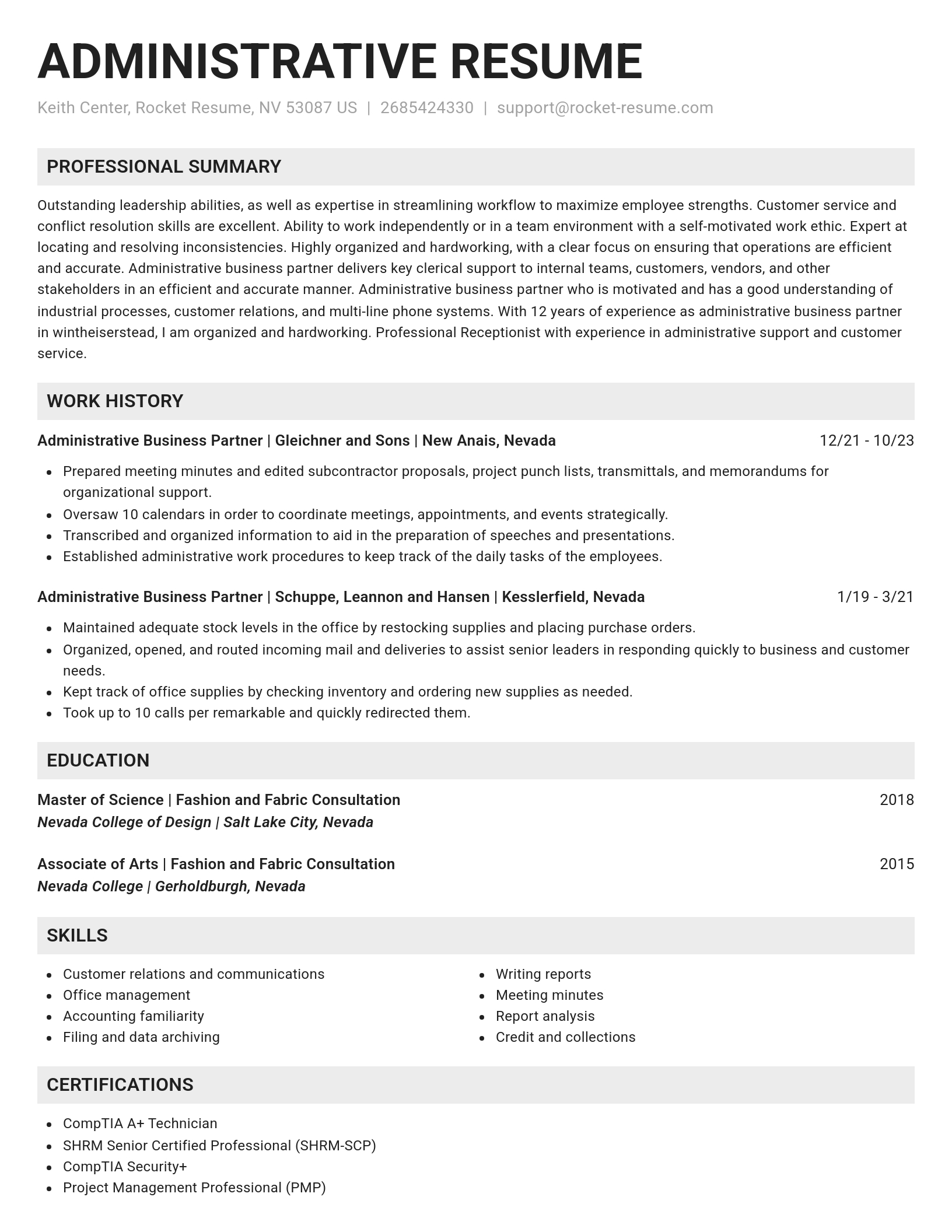 Genius resume template