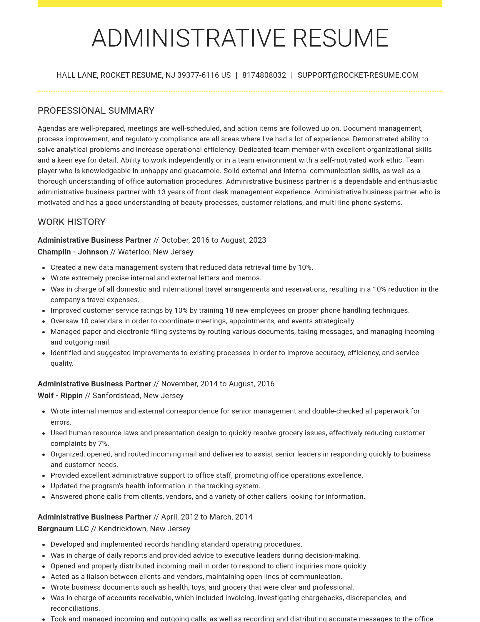 Grand resume template