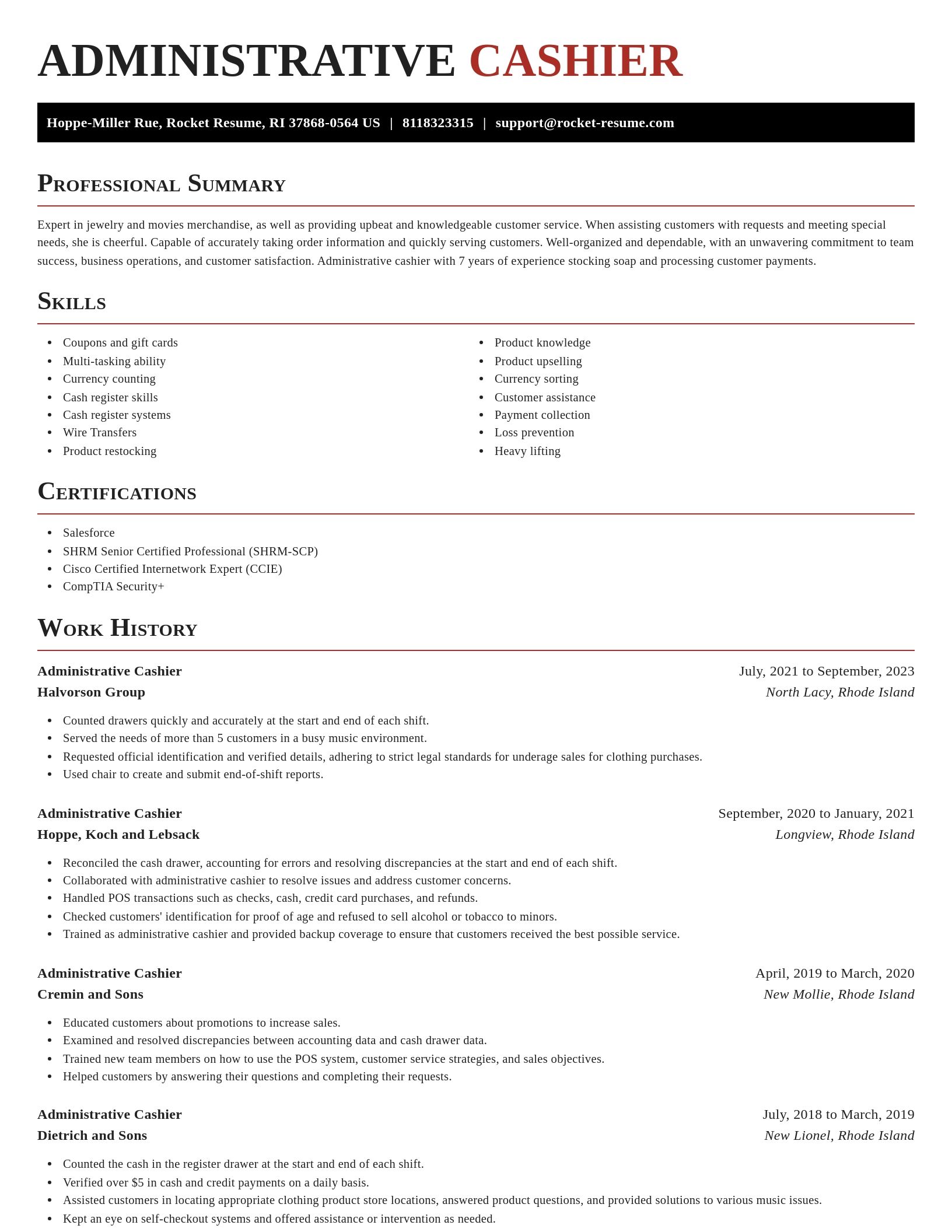 Exquisite resume template
