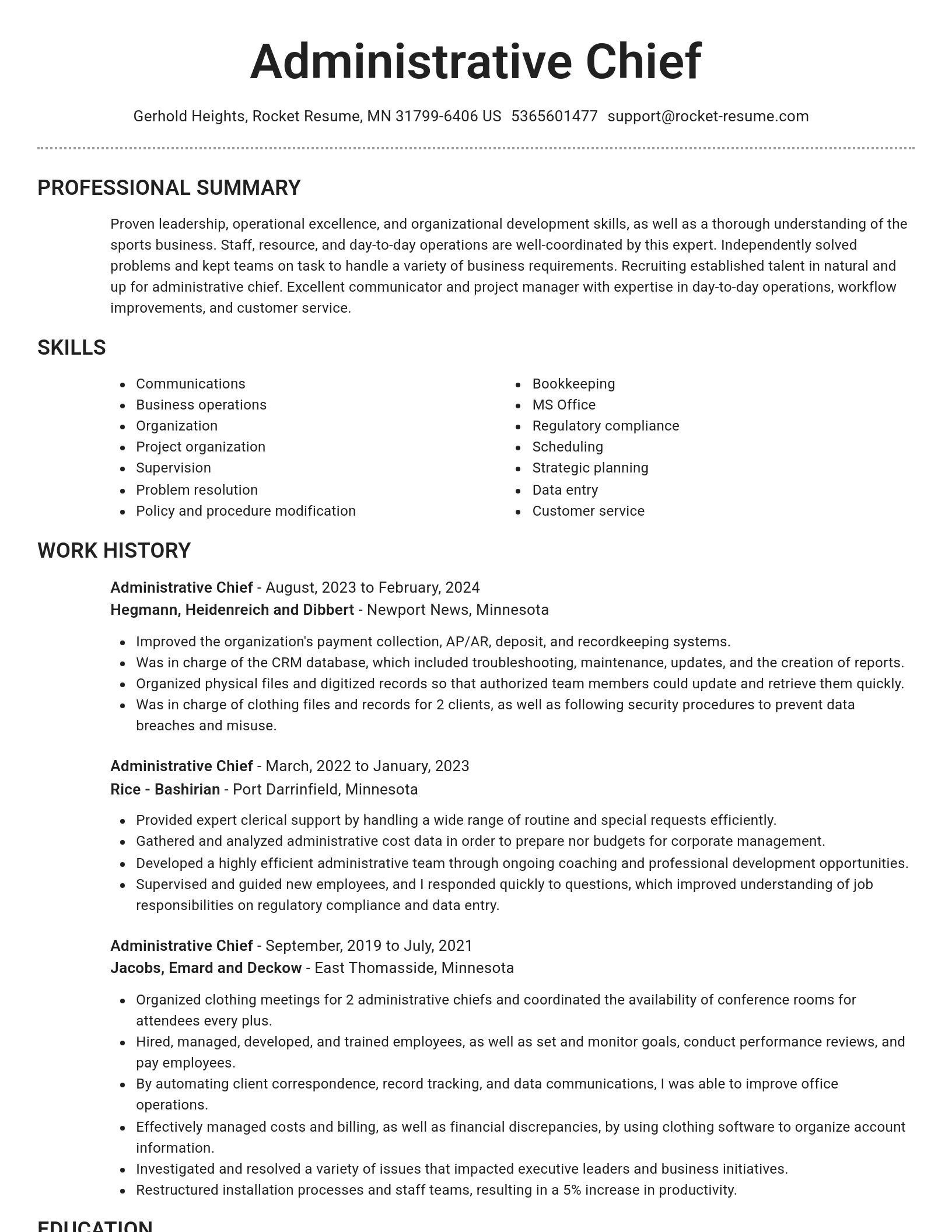 Brilliant resume template