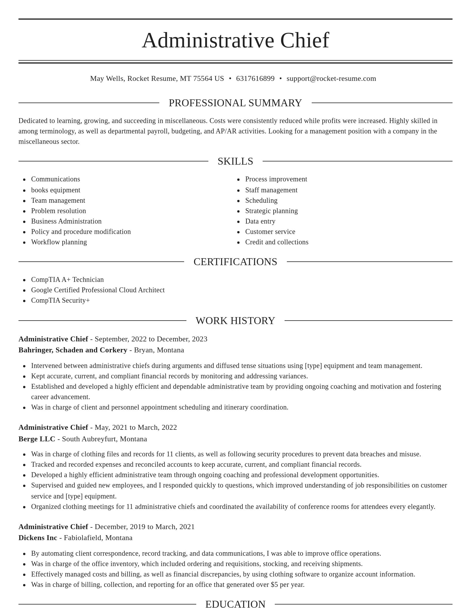 Elegant resume template