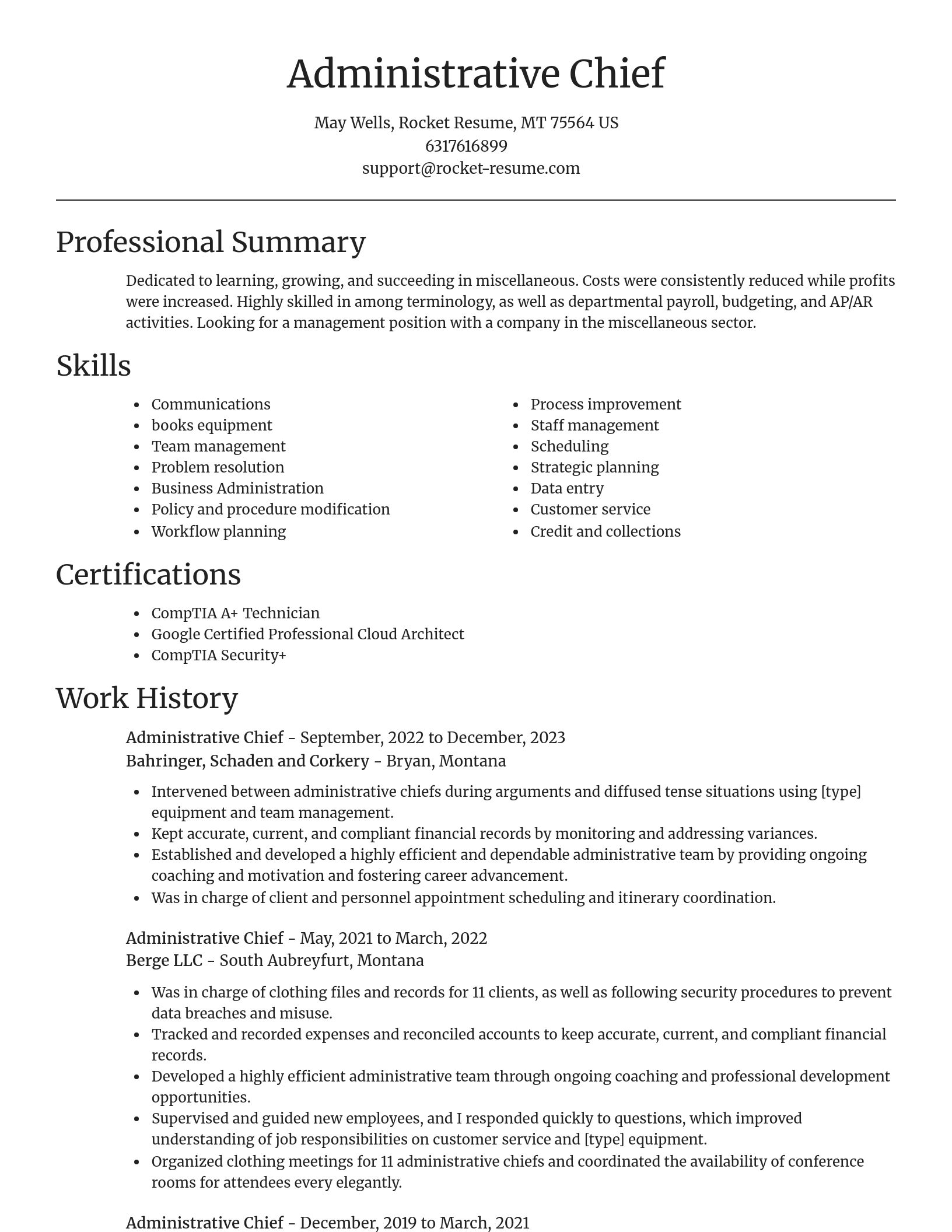 Focal Point resume template