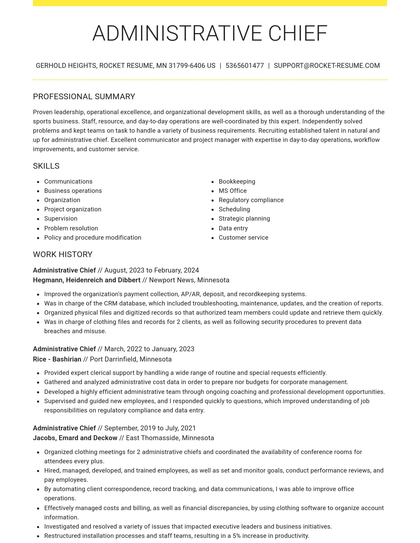 Grand resume template