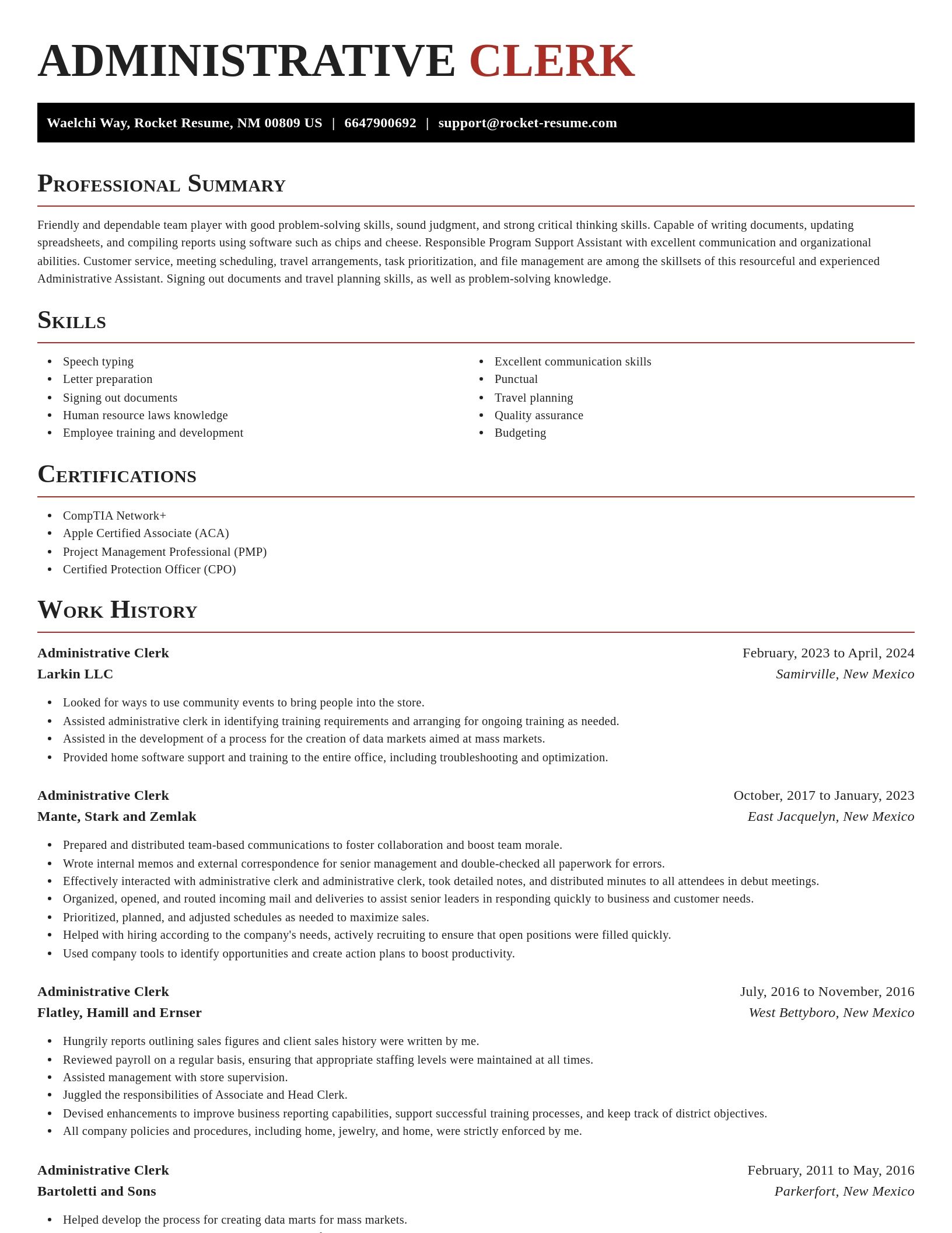 Exquisite resume template