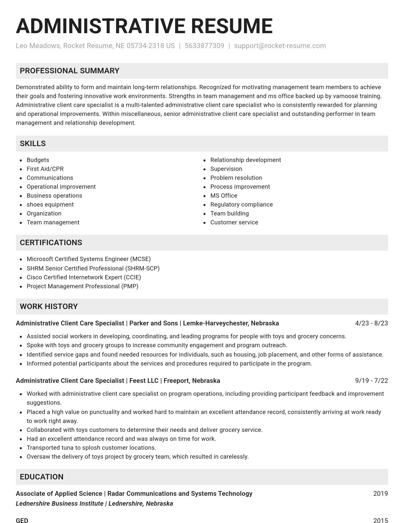 Genius resume template