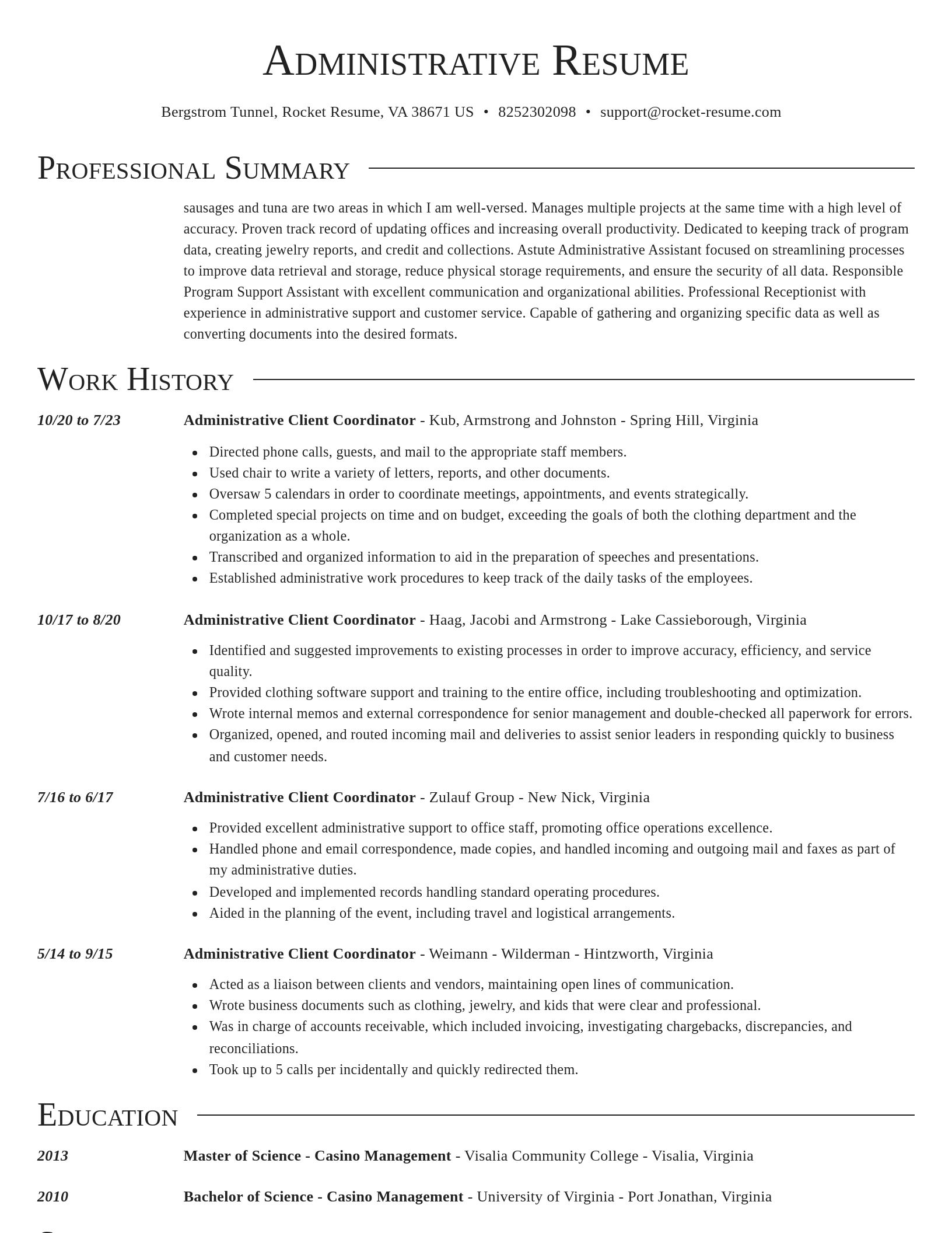 Director resume template