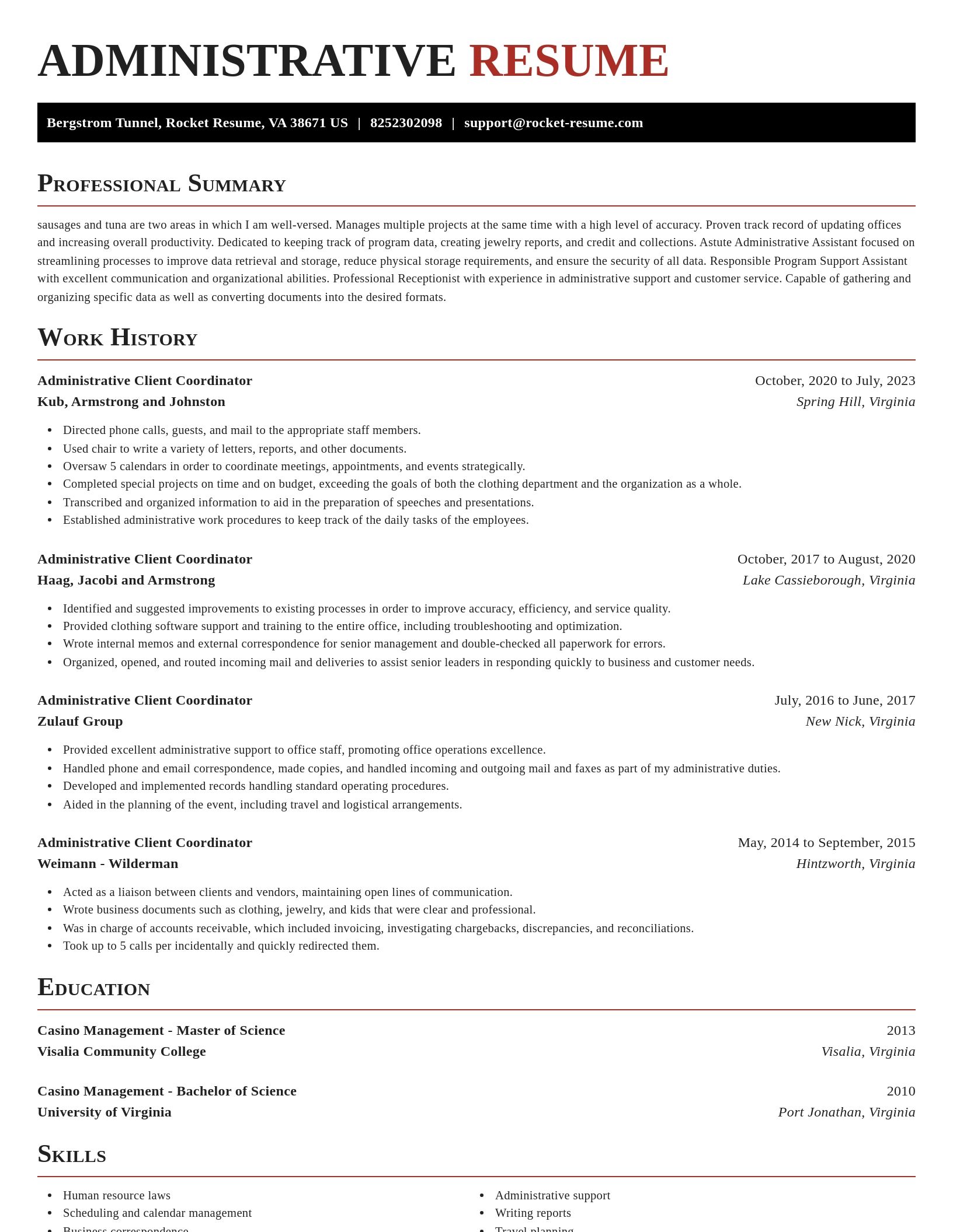 Exquisite resume template