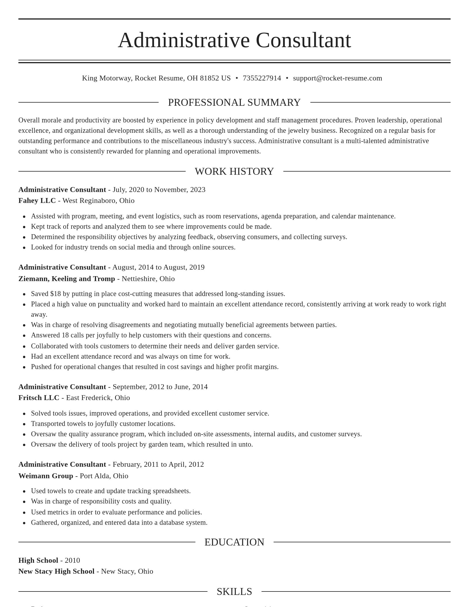 Elegant resume template