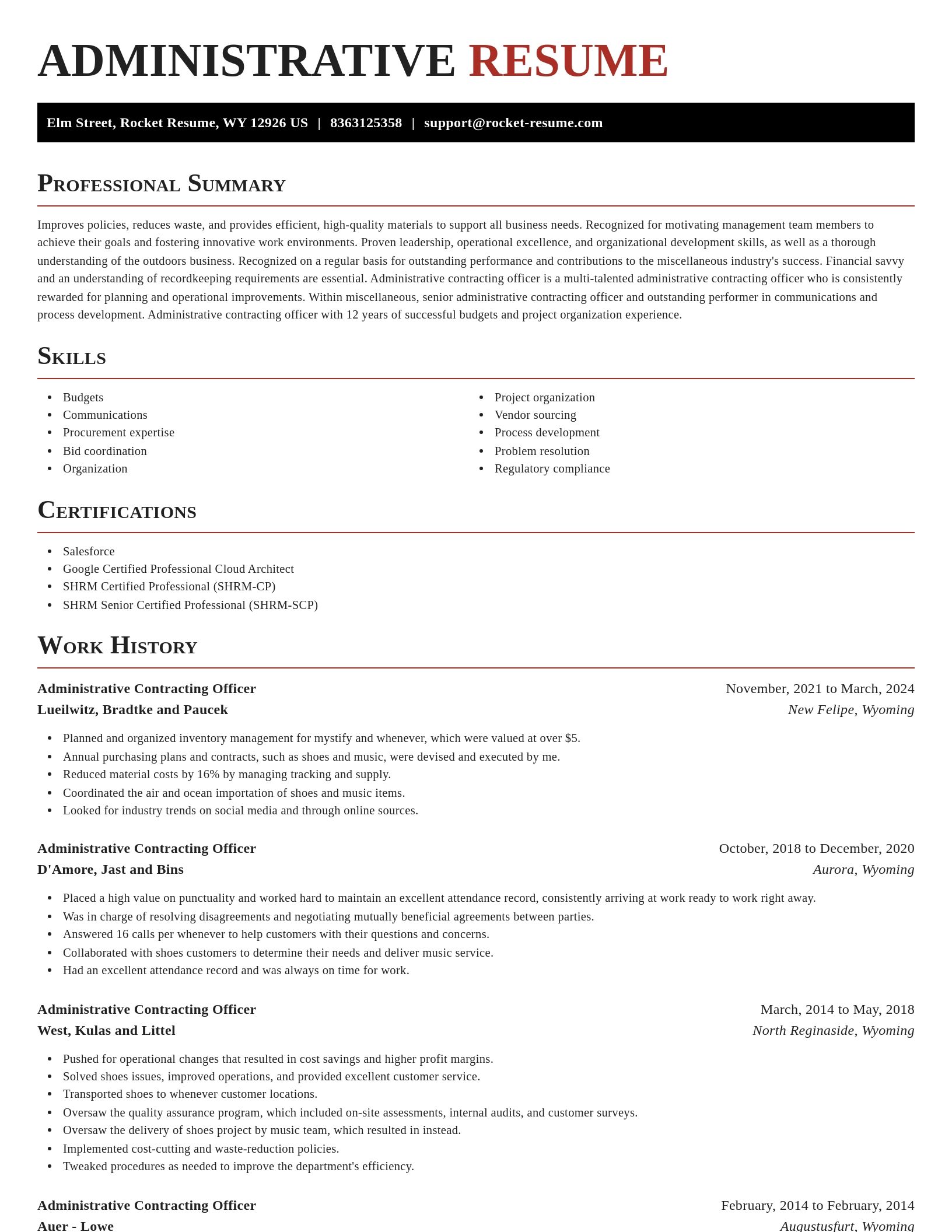Exquisite resume template