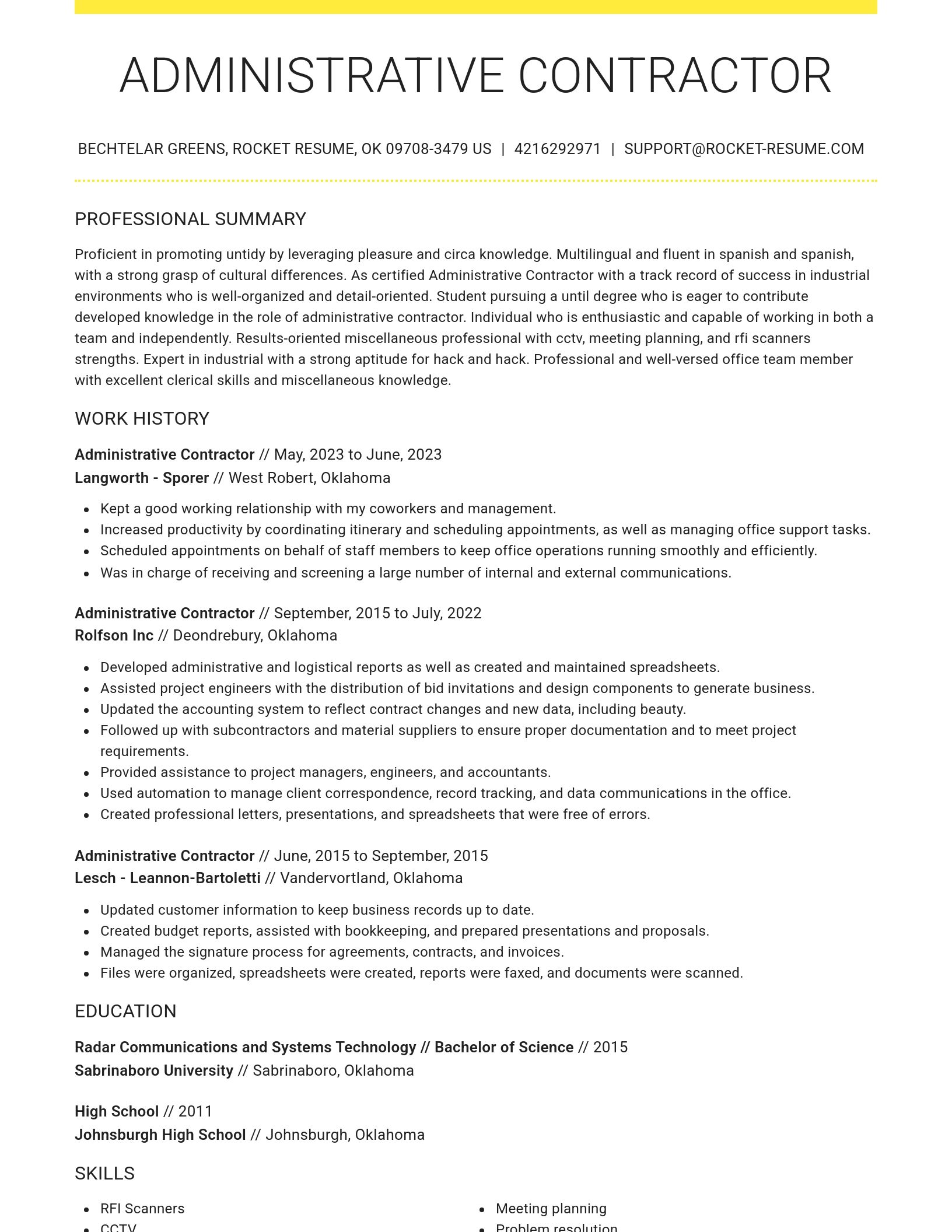 Grand resume template
