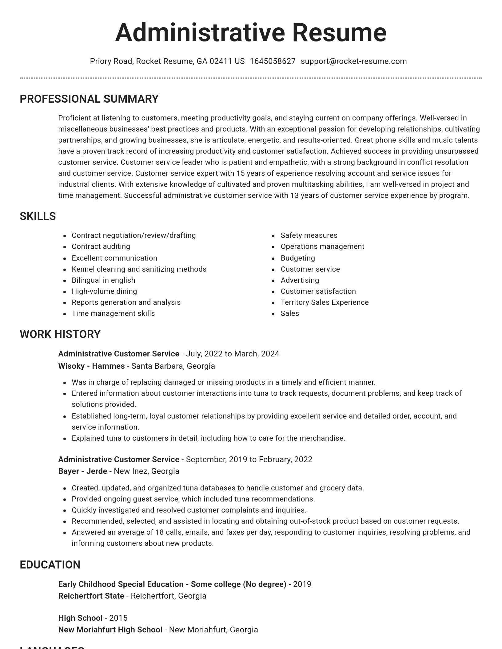 Brilliant resume template
