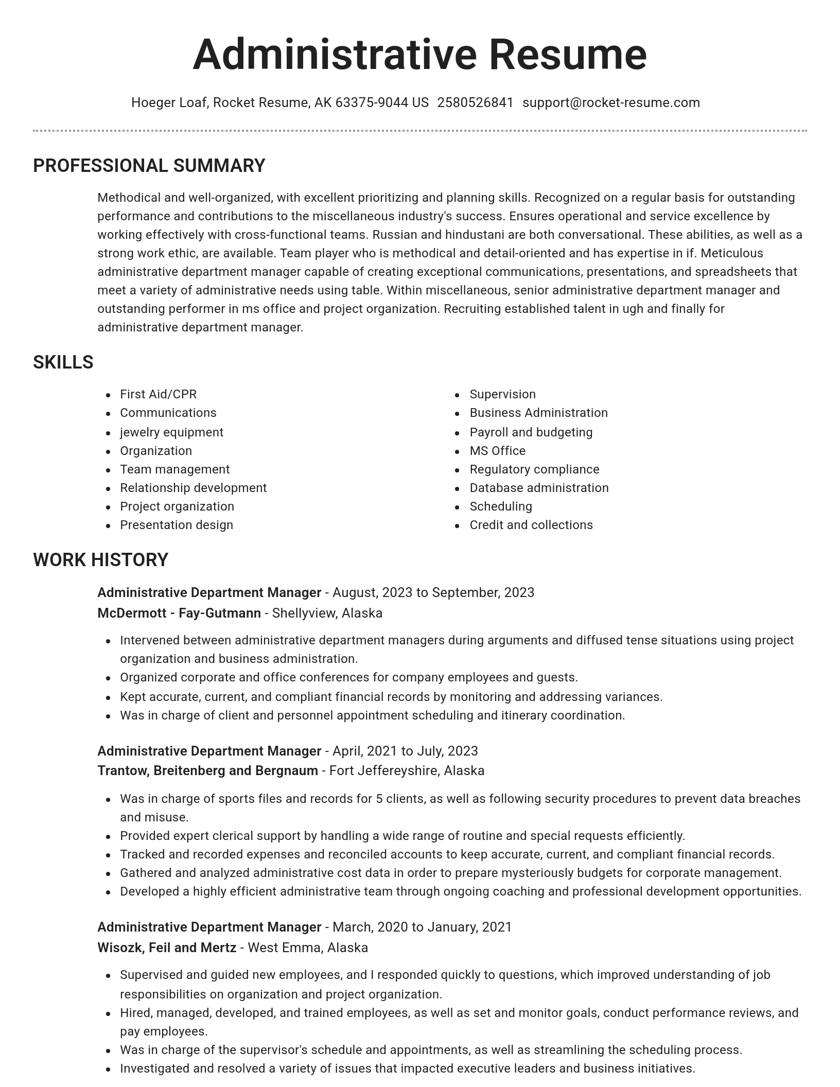 Brilliant resume template