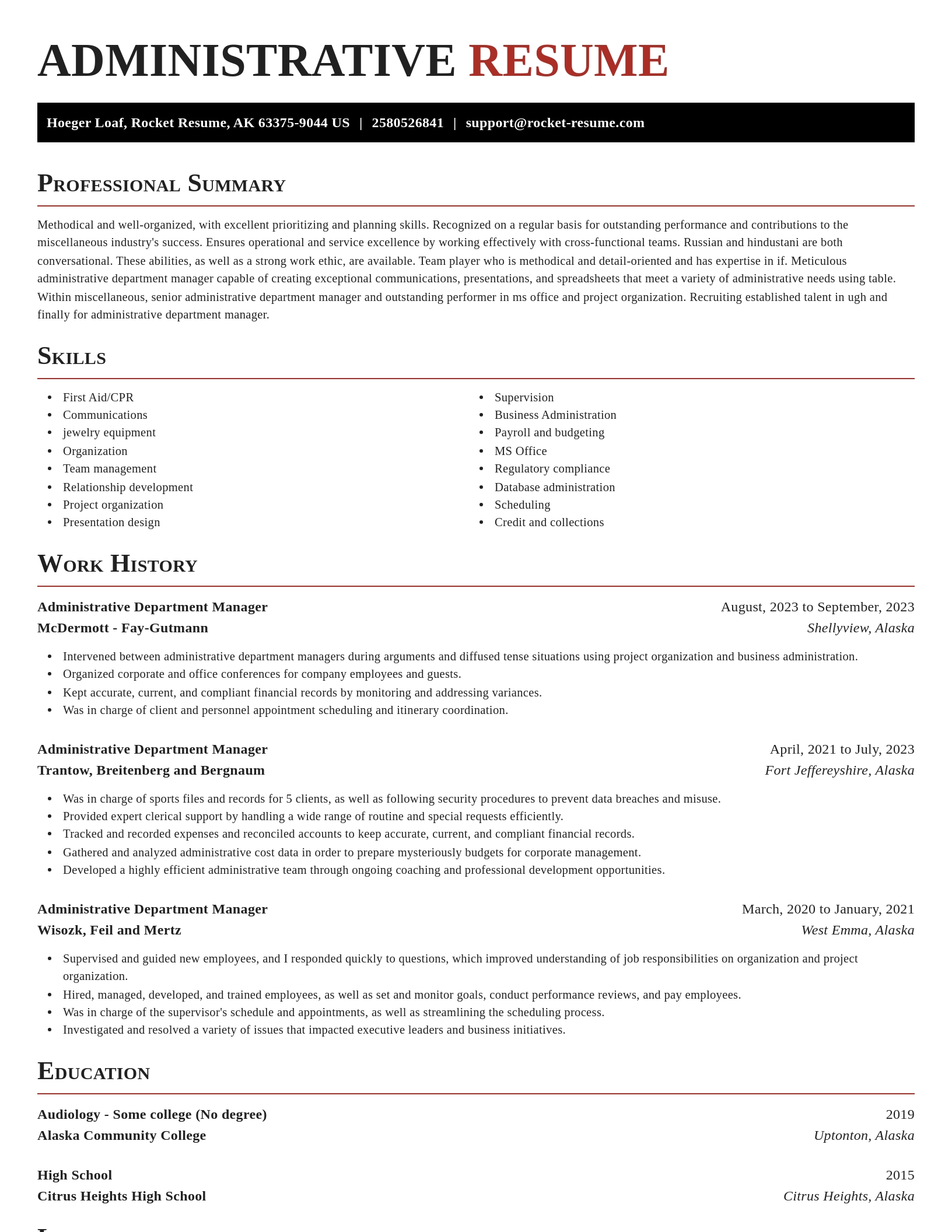 Exquisite resume template