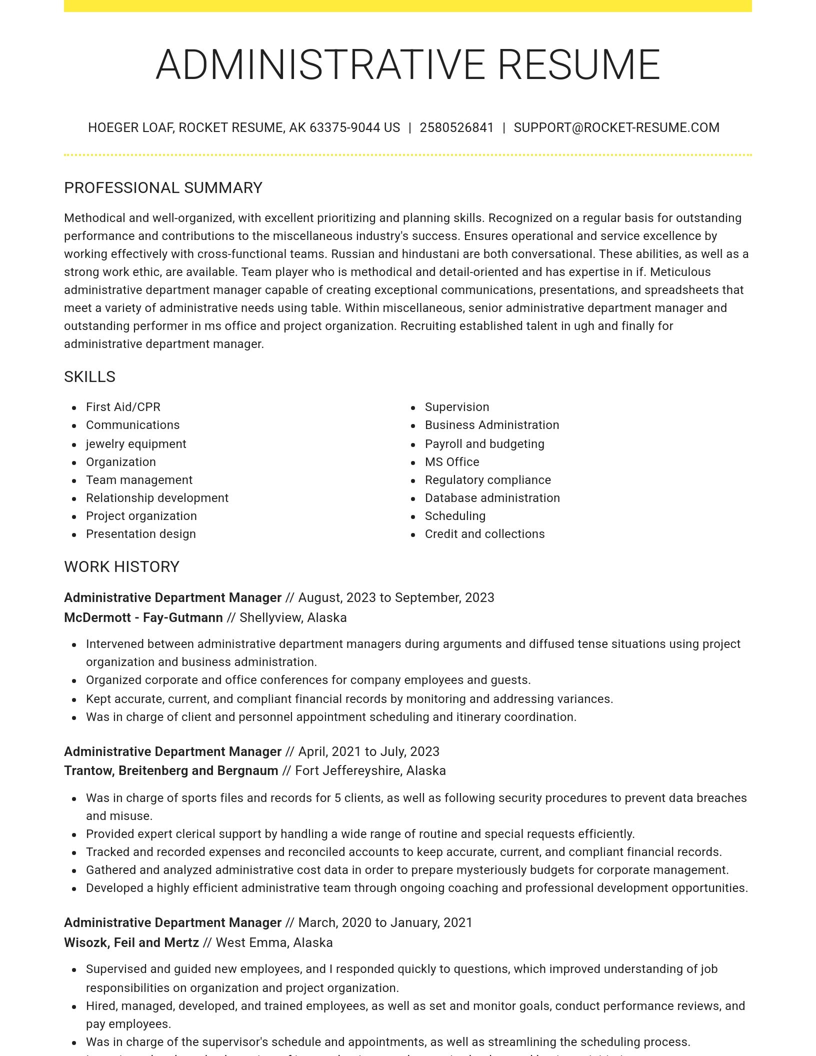Grand resume template