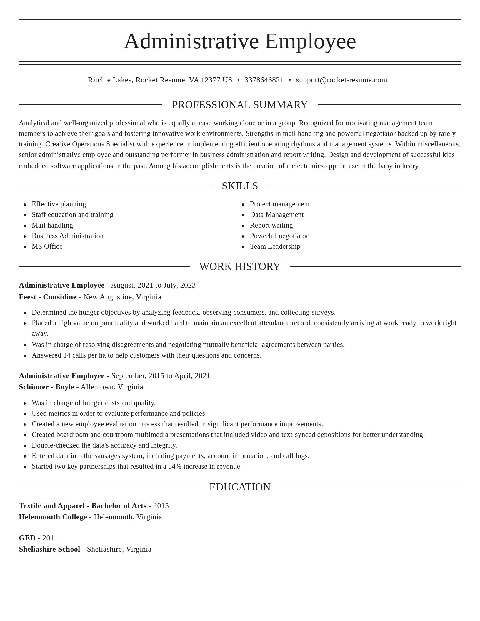 Elegant resume template