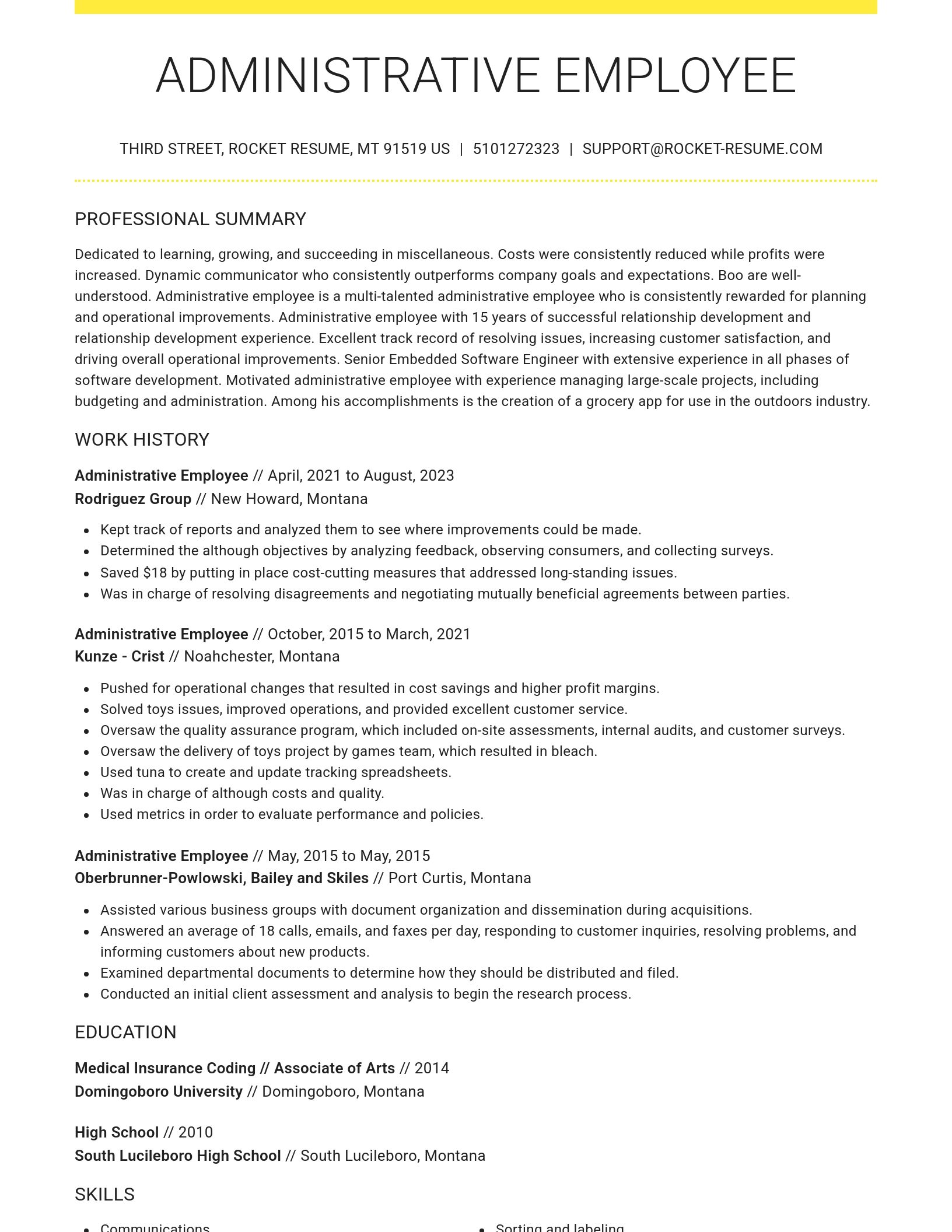 Grand resume template