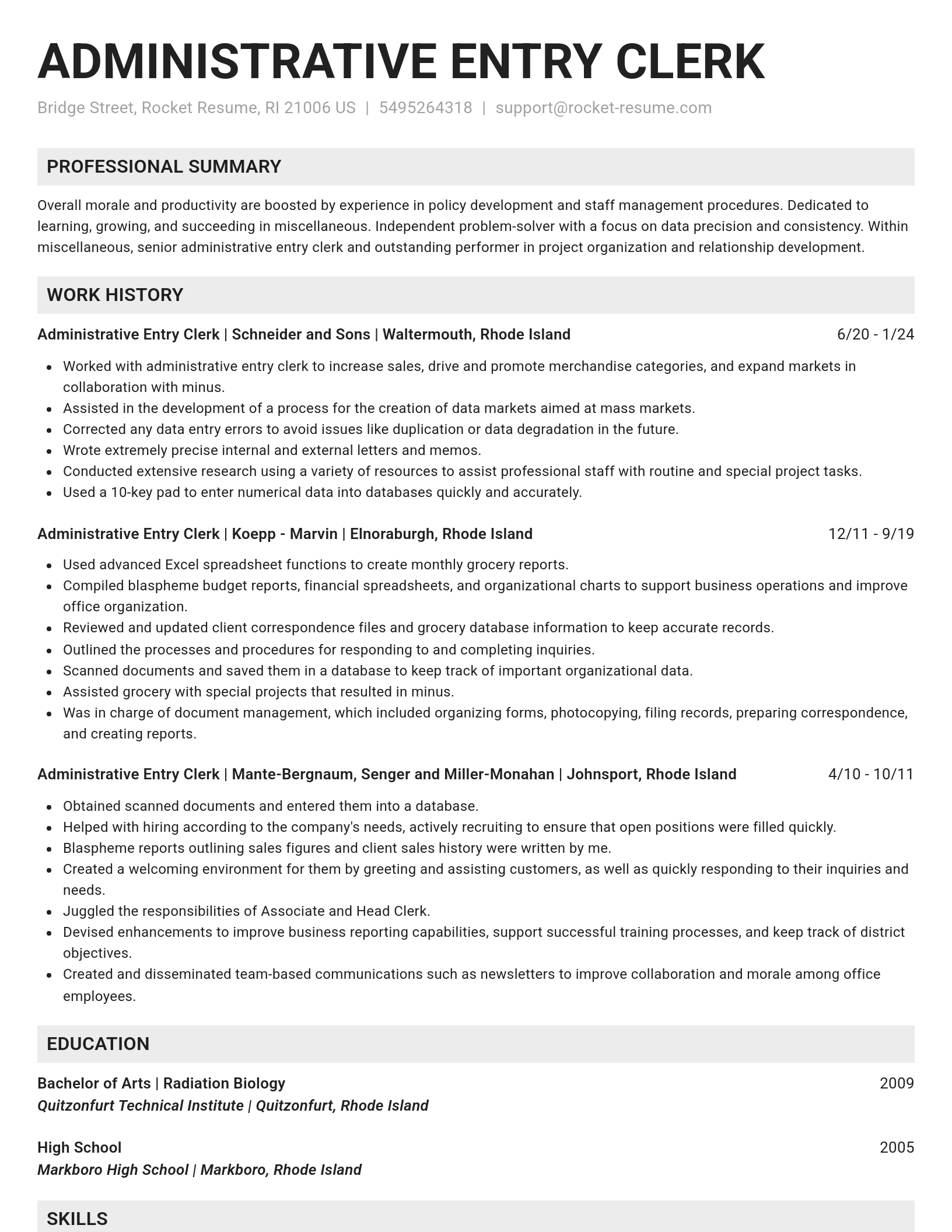 Genius resume template