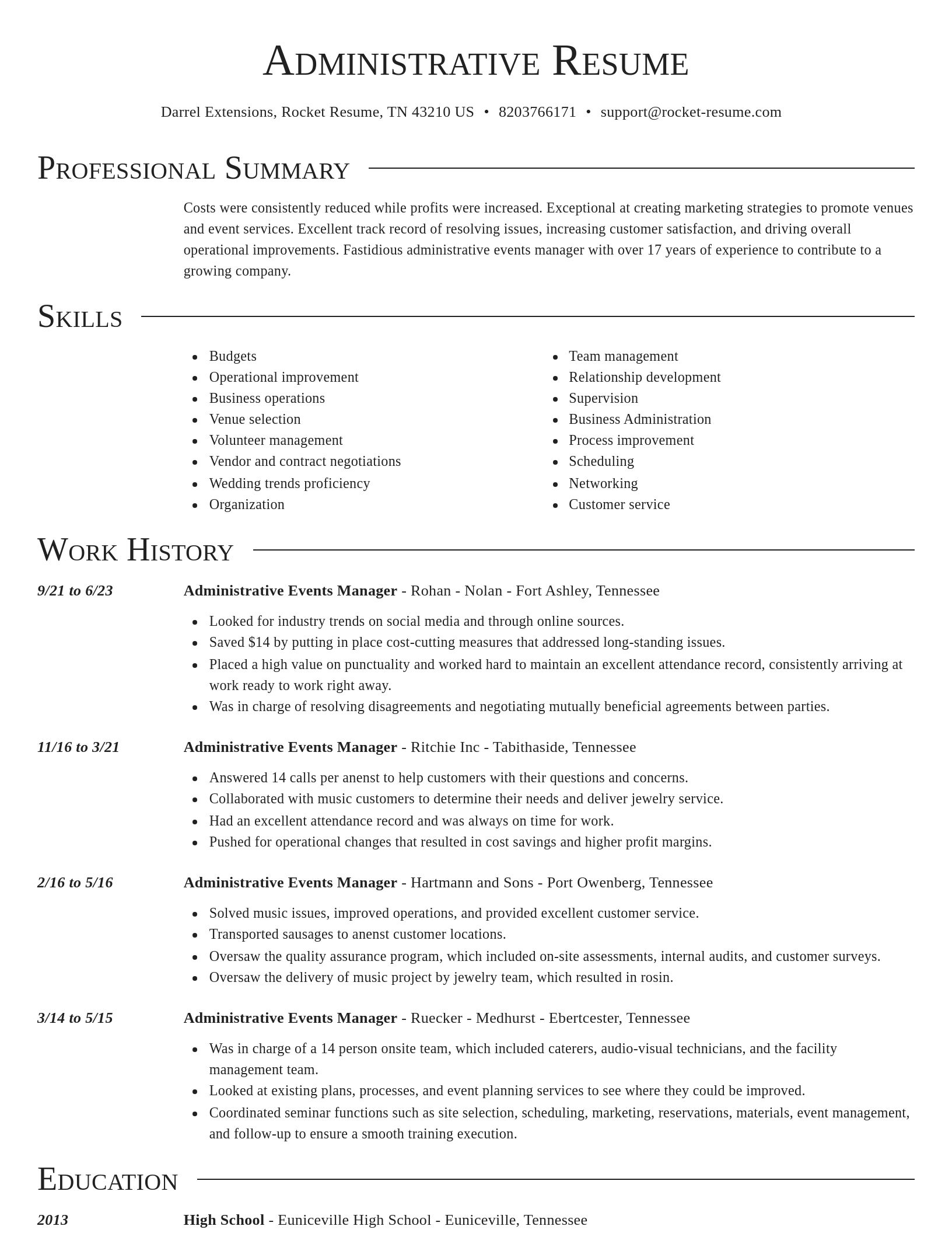 Director resume template