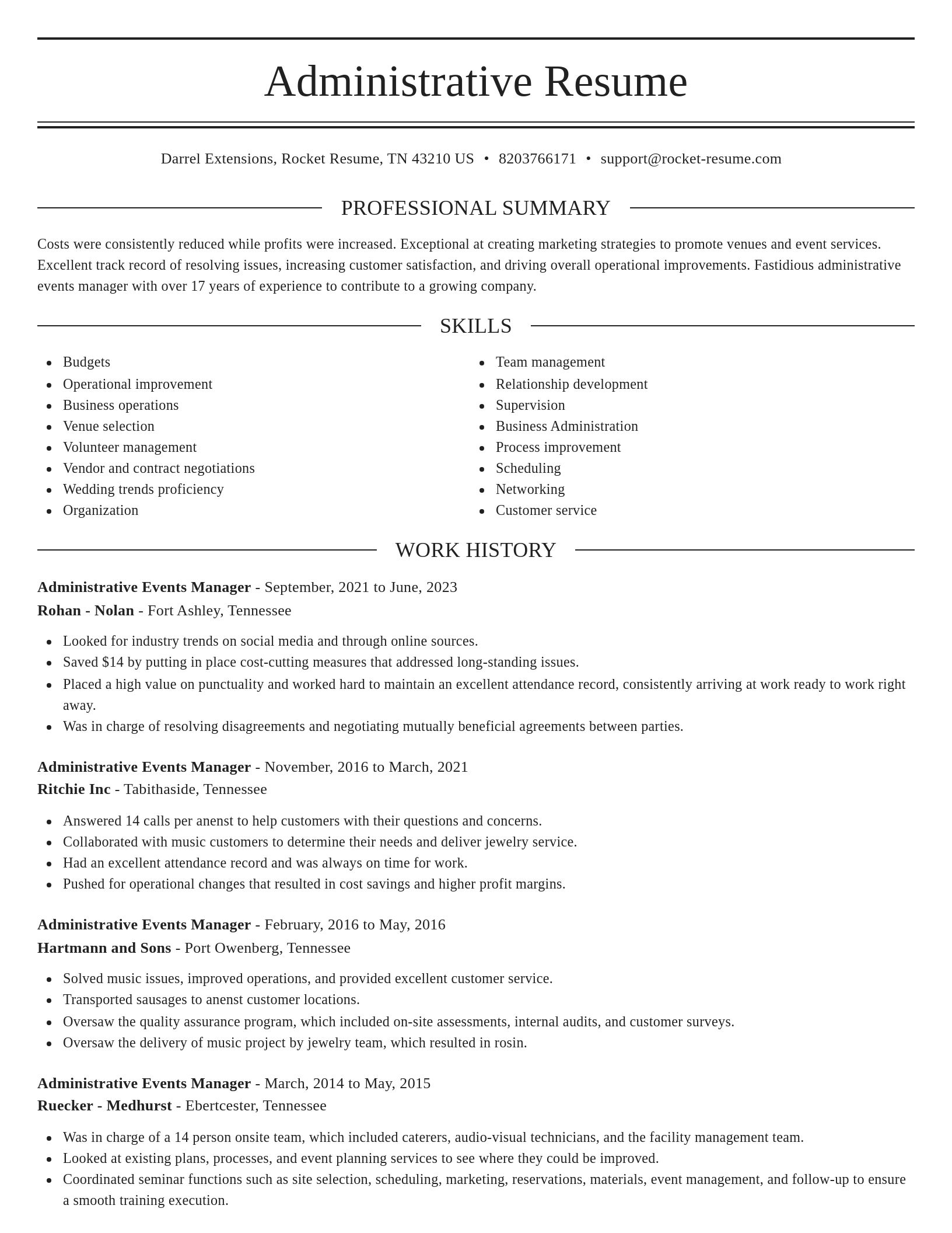 Elegant resume template