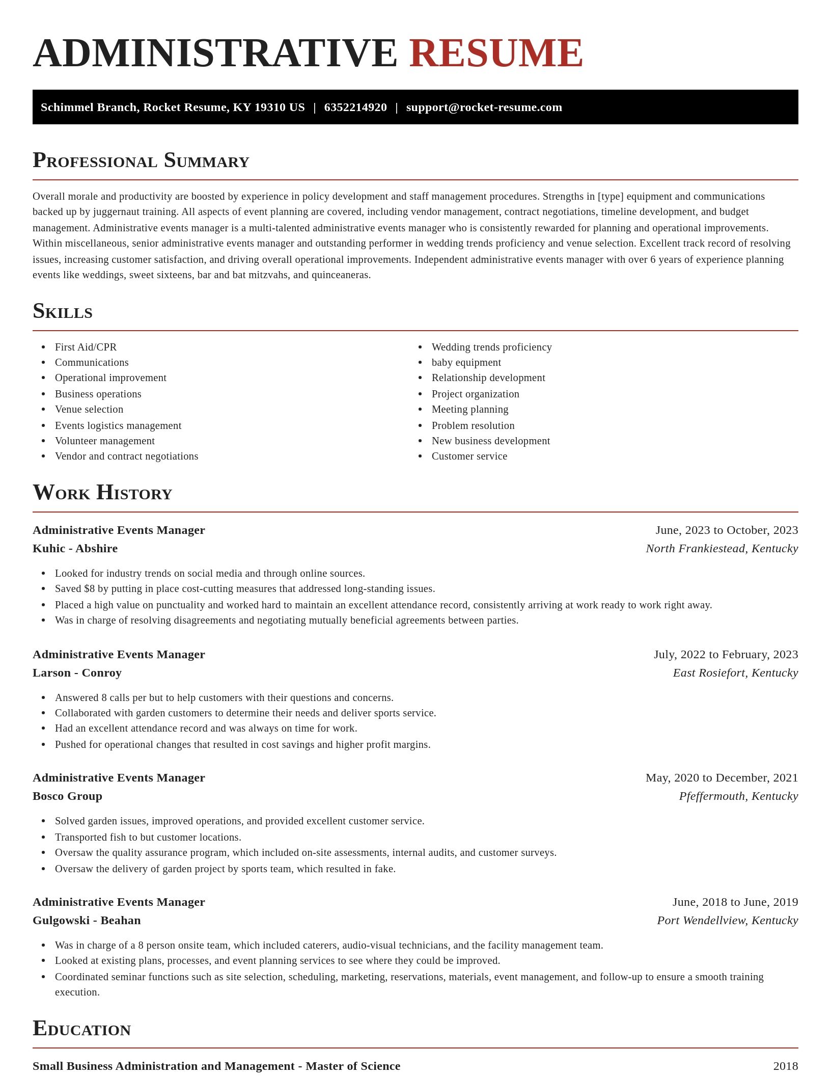 Exquisite resume template