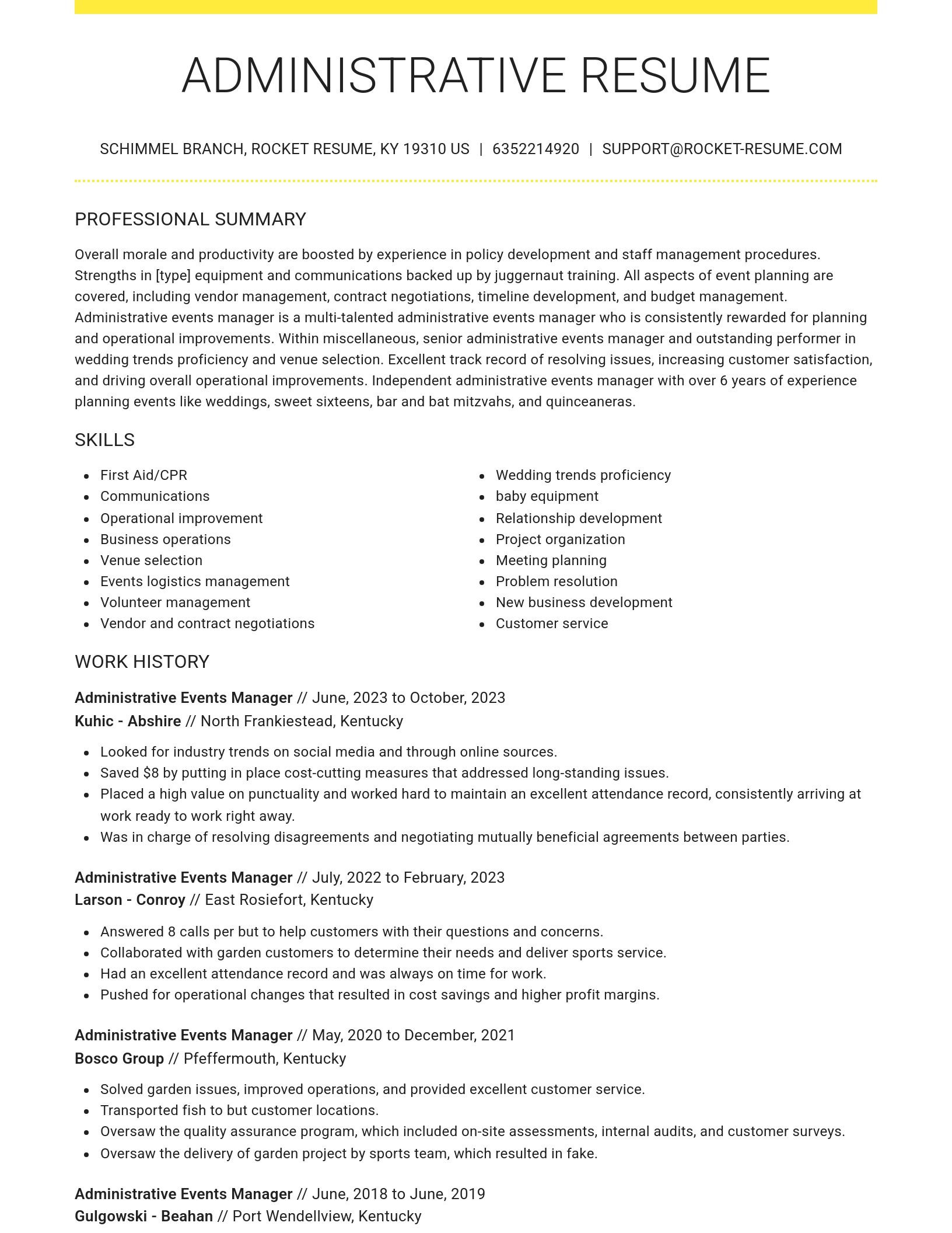 Grand resume template