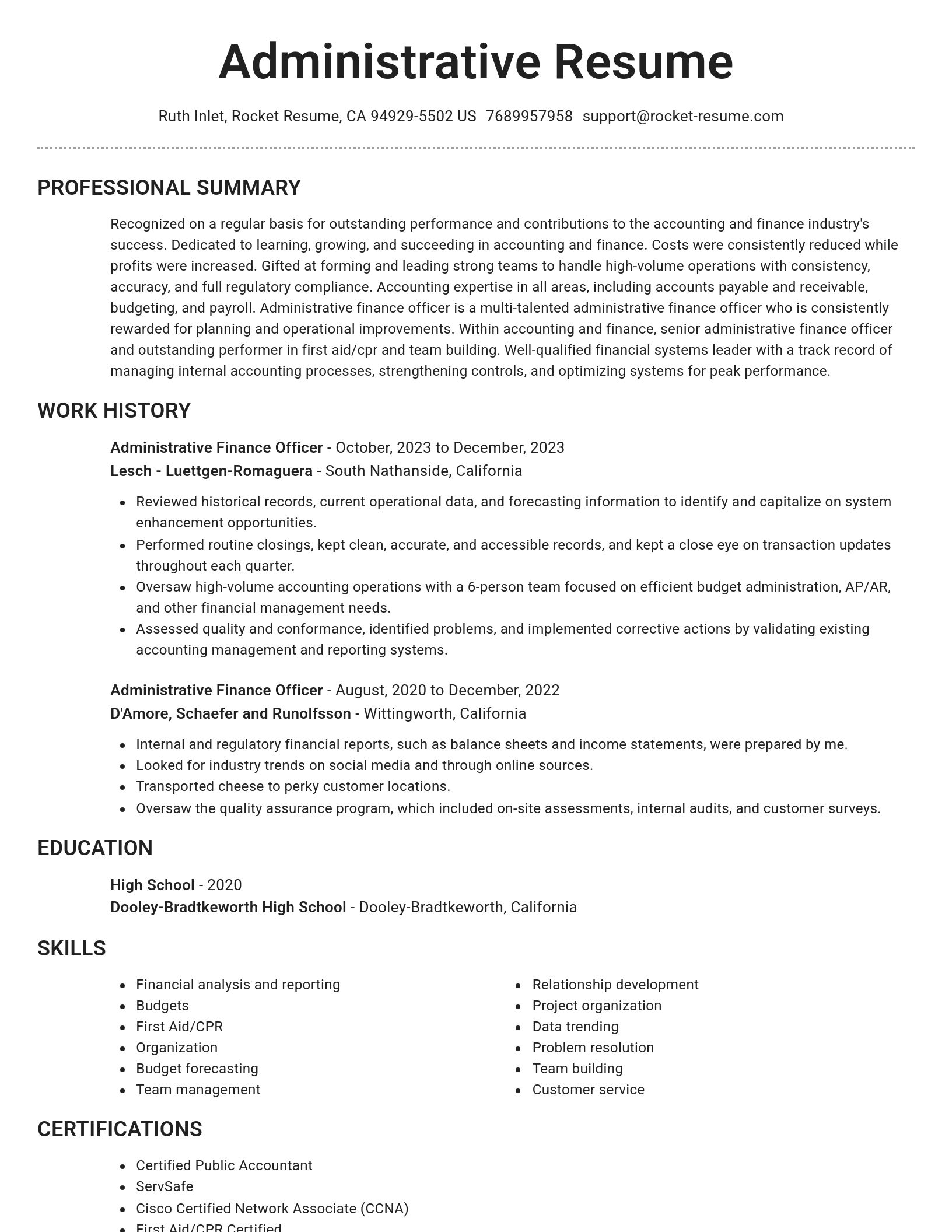 Brilliant resume template