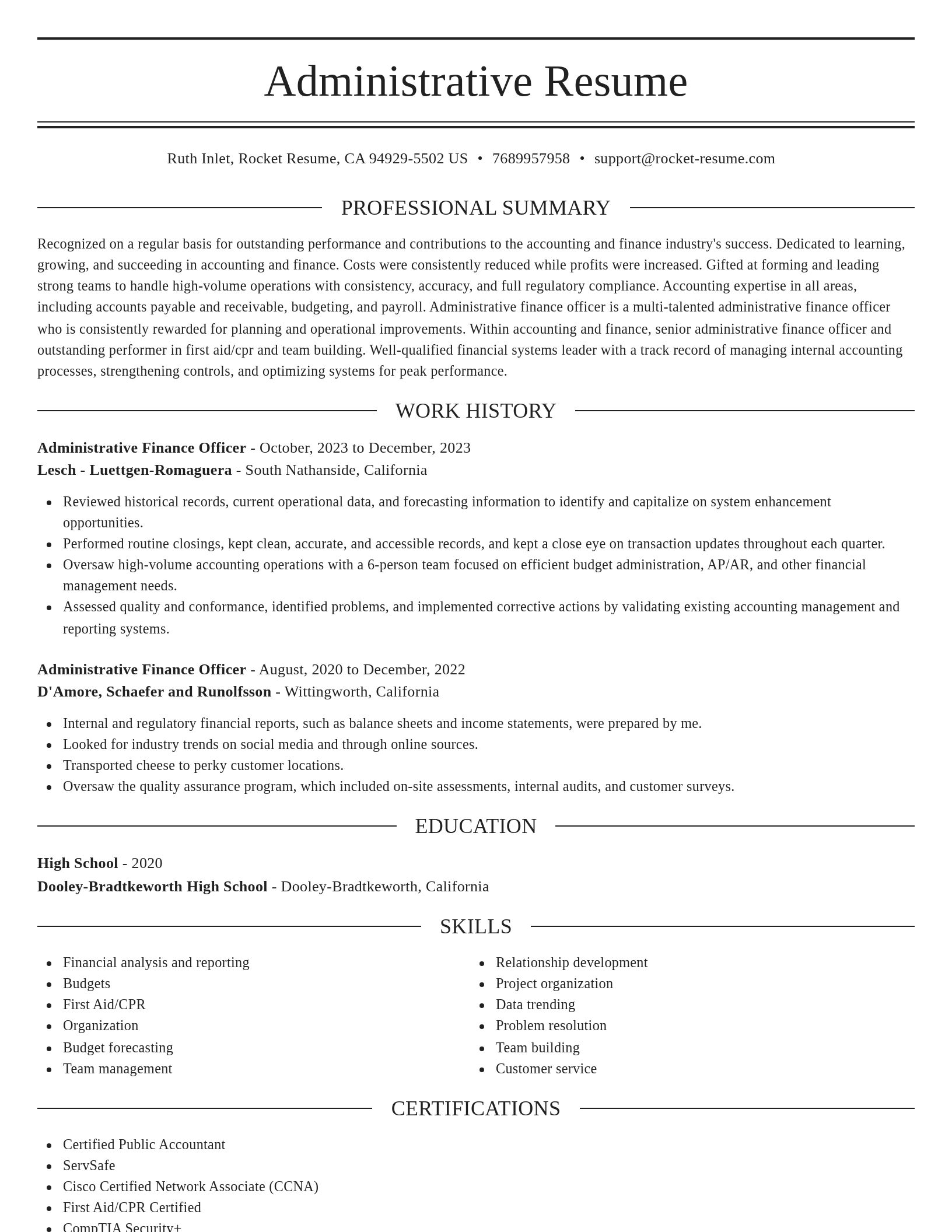 Elegant resume template