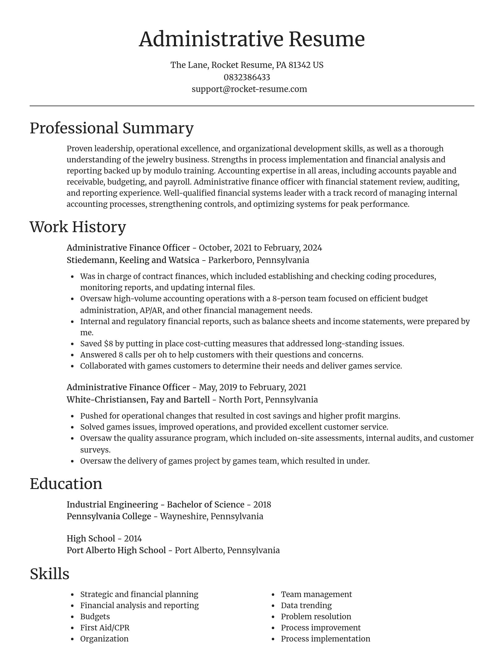 Focal Point resume template