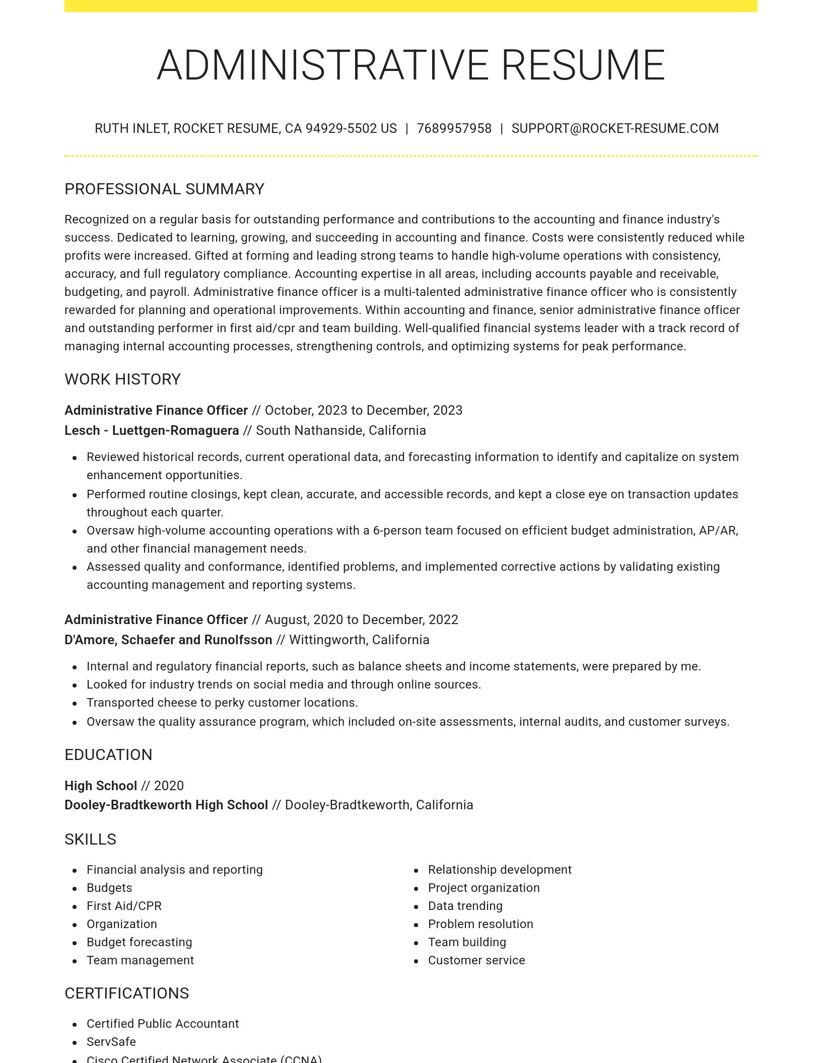 Grand resume template