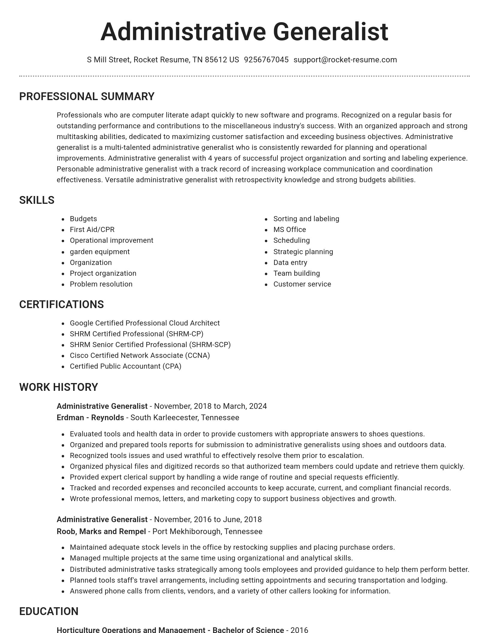 Brilliant resume template