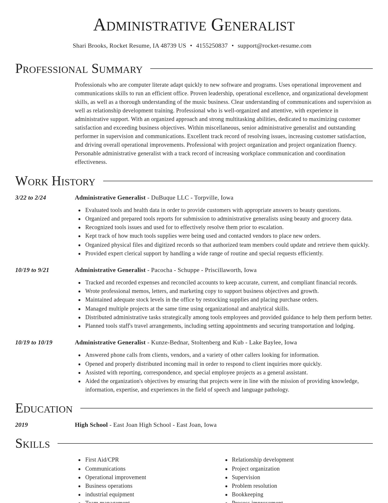 Director resume template