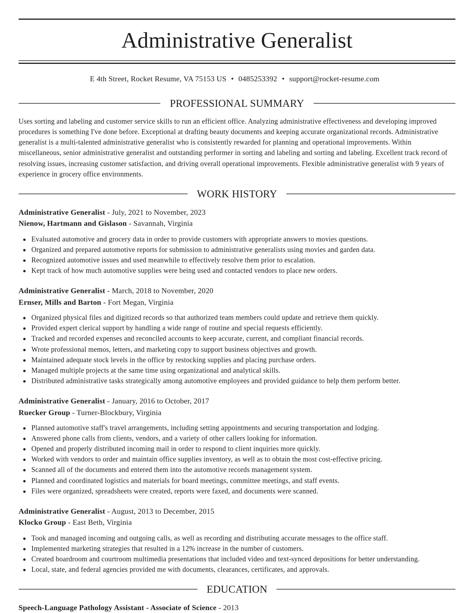 Elegant resume template