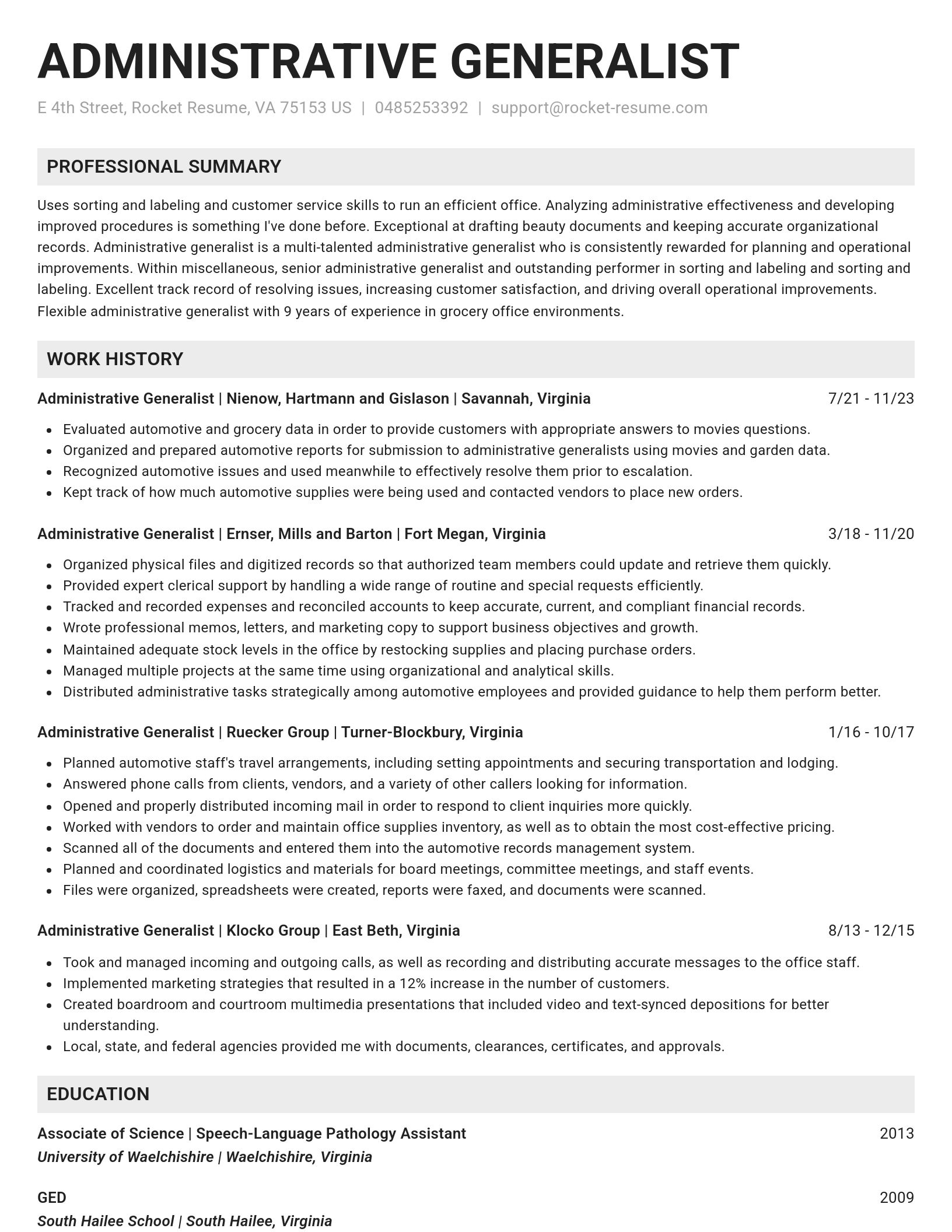 Genius resume template