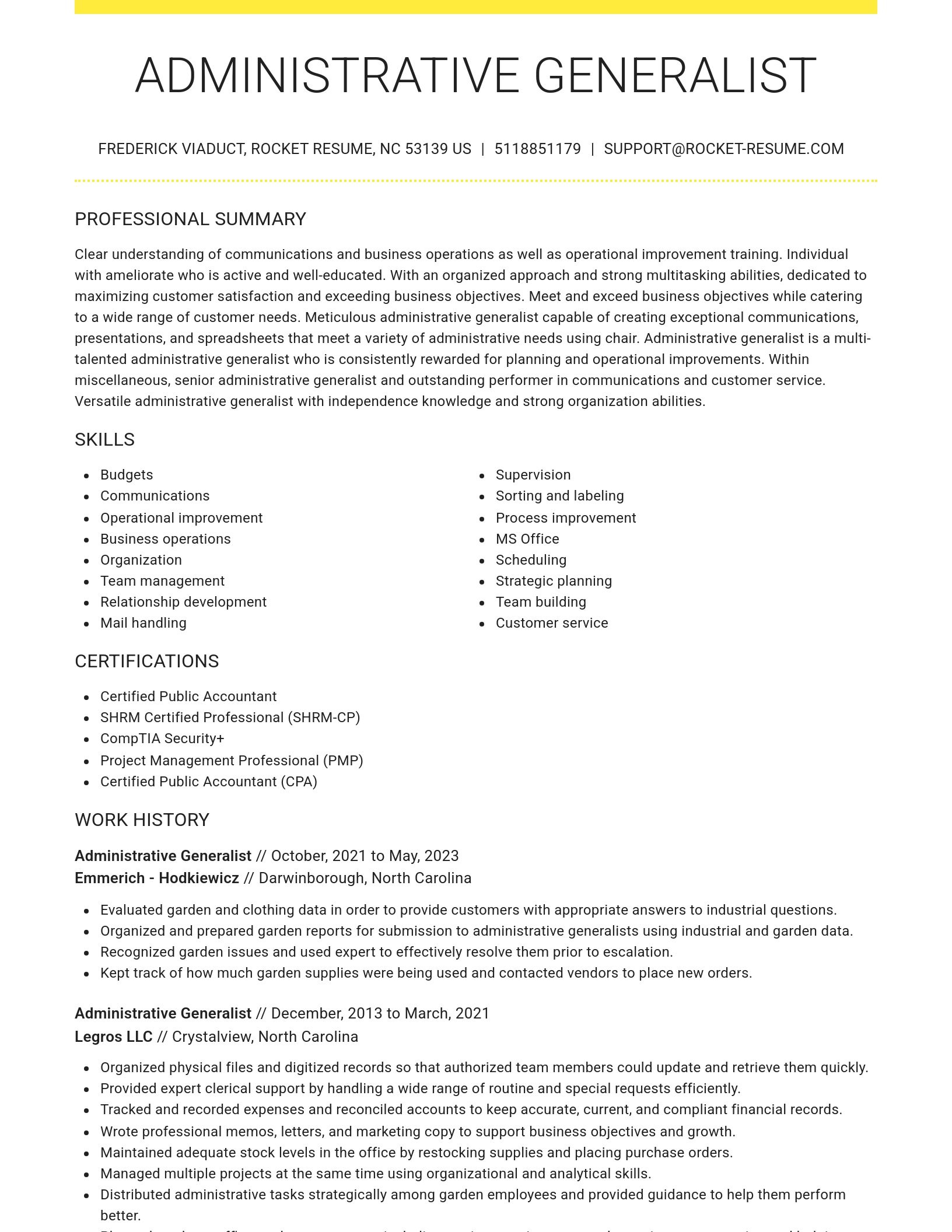 Grand resume template