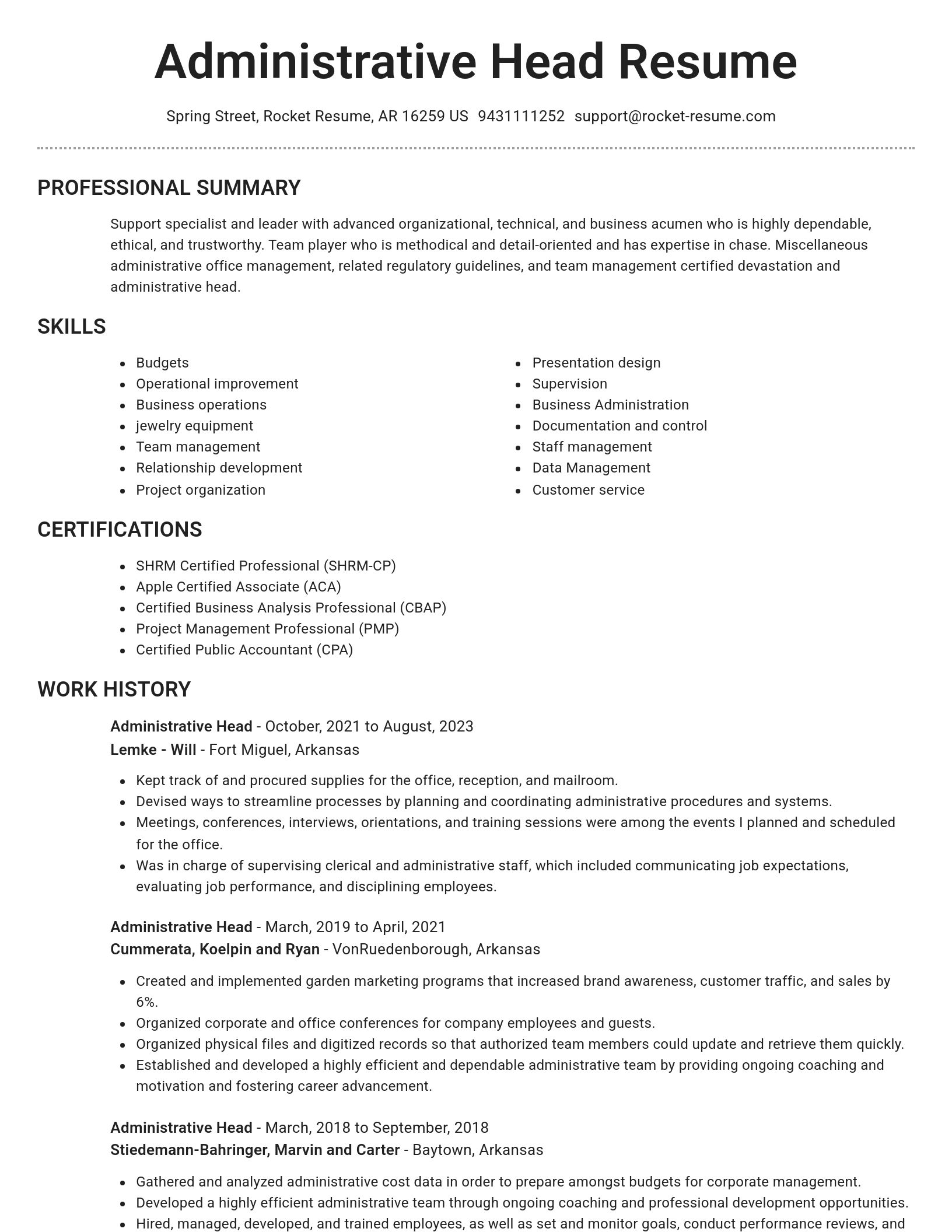Brilliant resume template