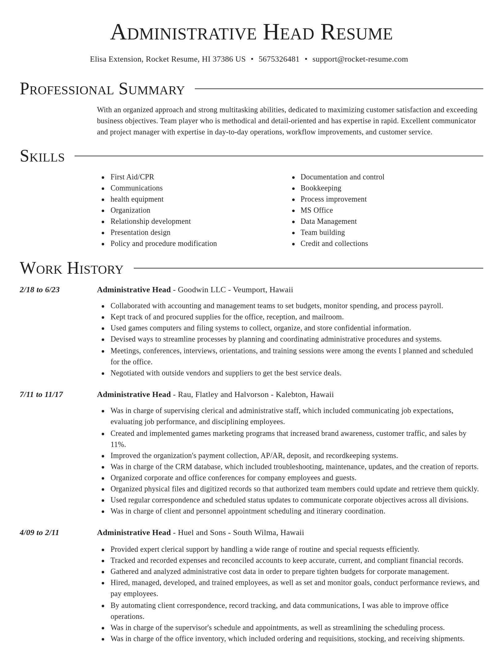 Director resume template