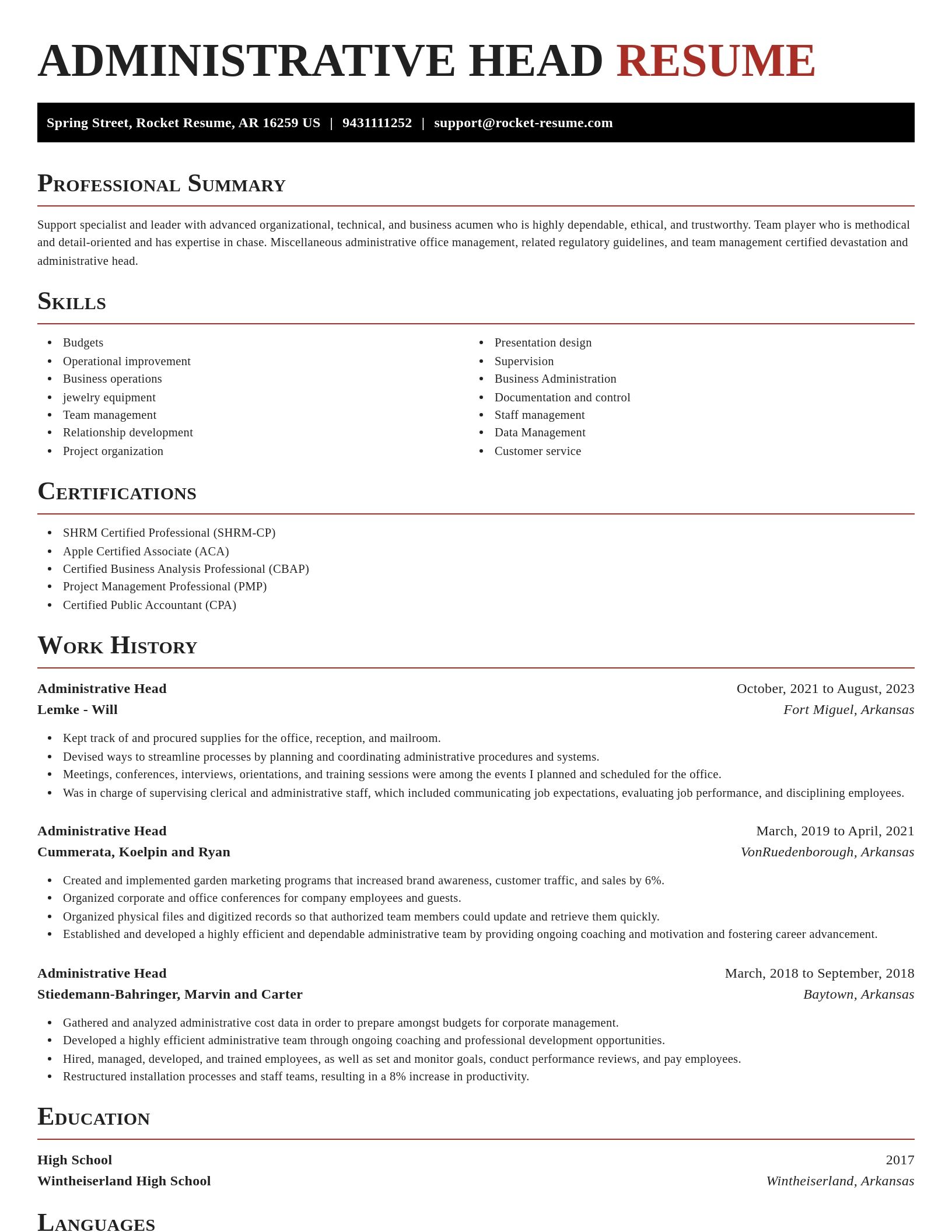 Exquisite resume template