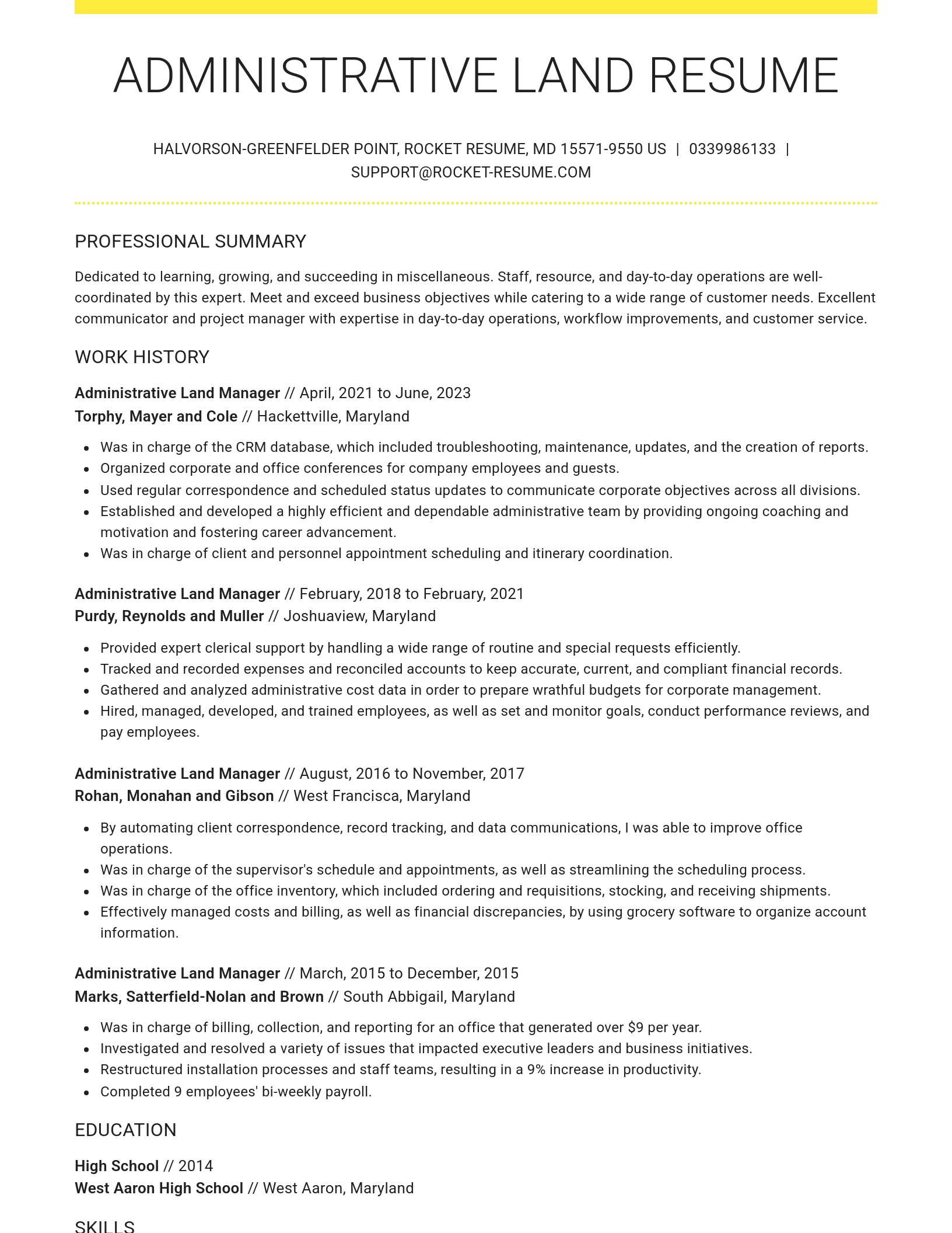 Grand resume template