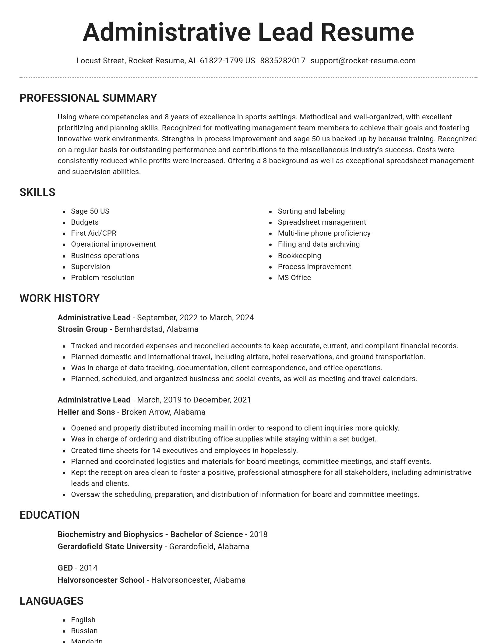Brilliant resume template