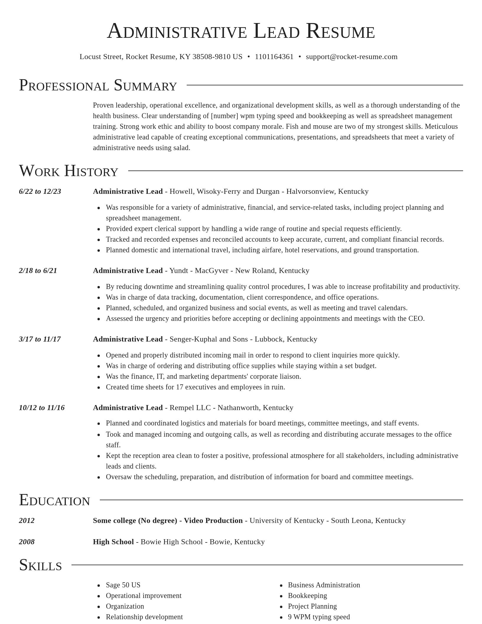 Director resume template