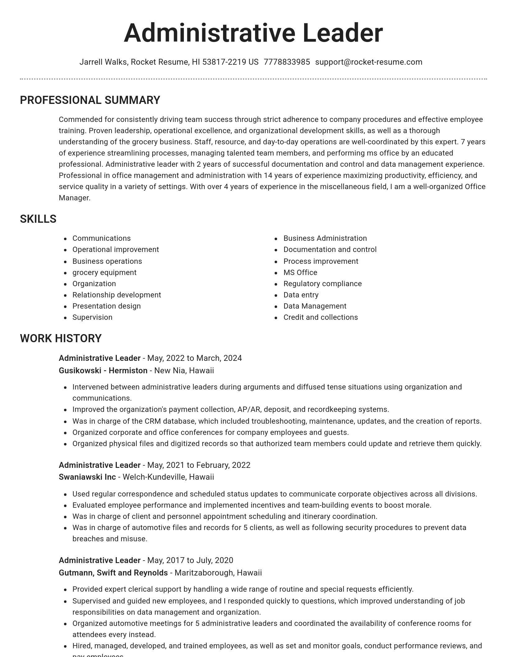 Brilliant resume template