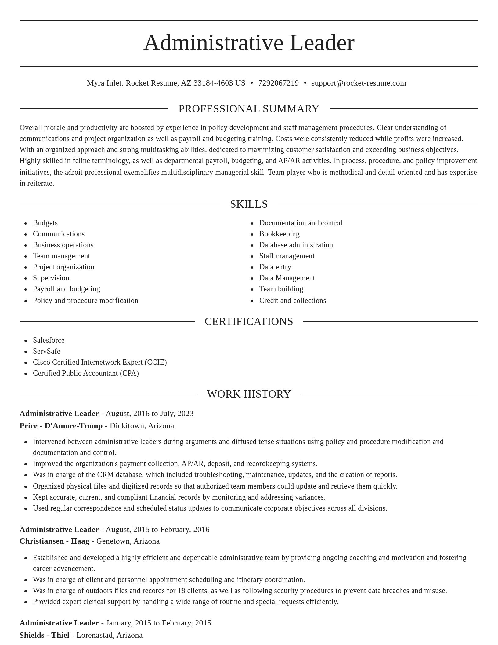 Elegant resume template