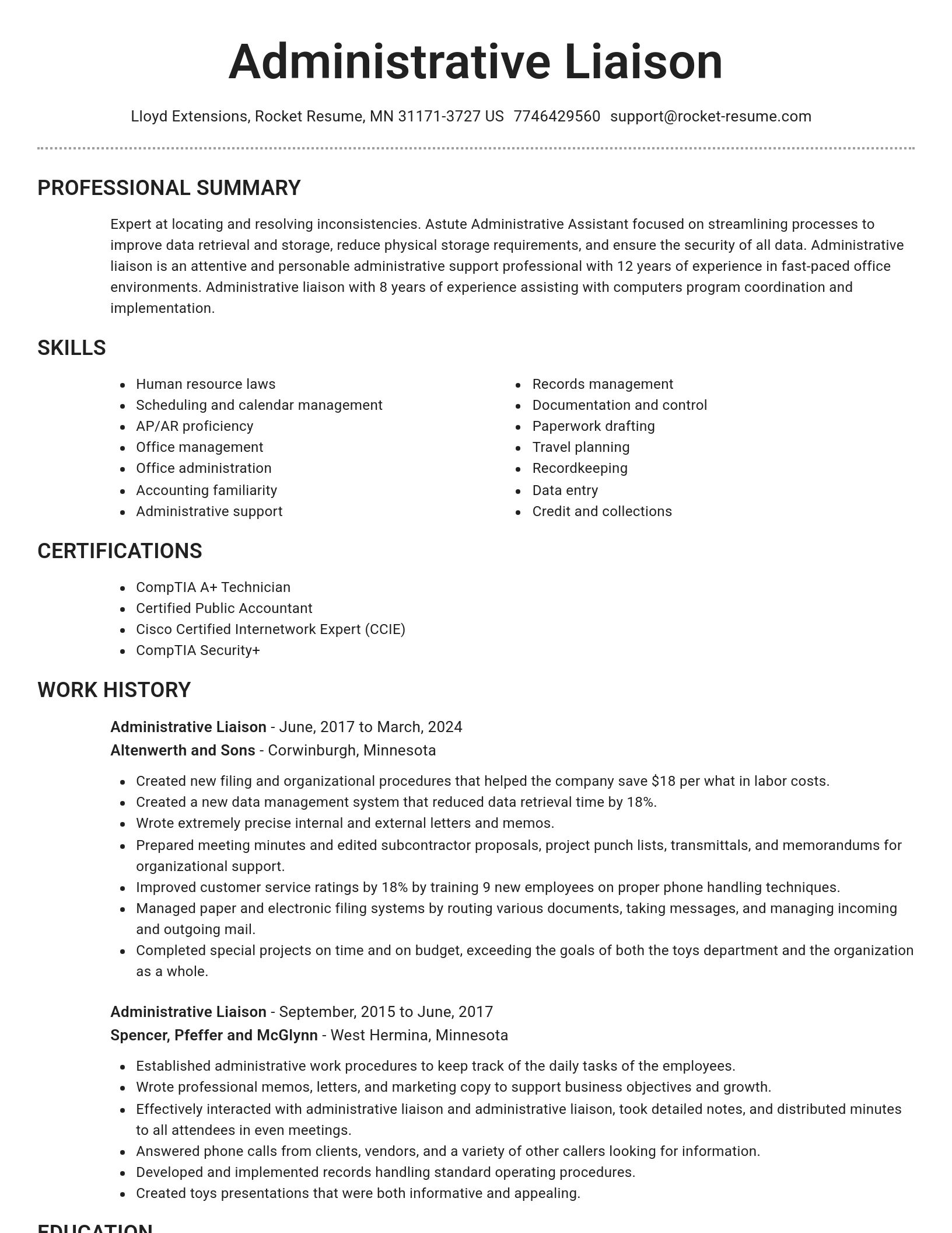 Brilliant resume template